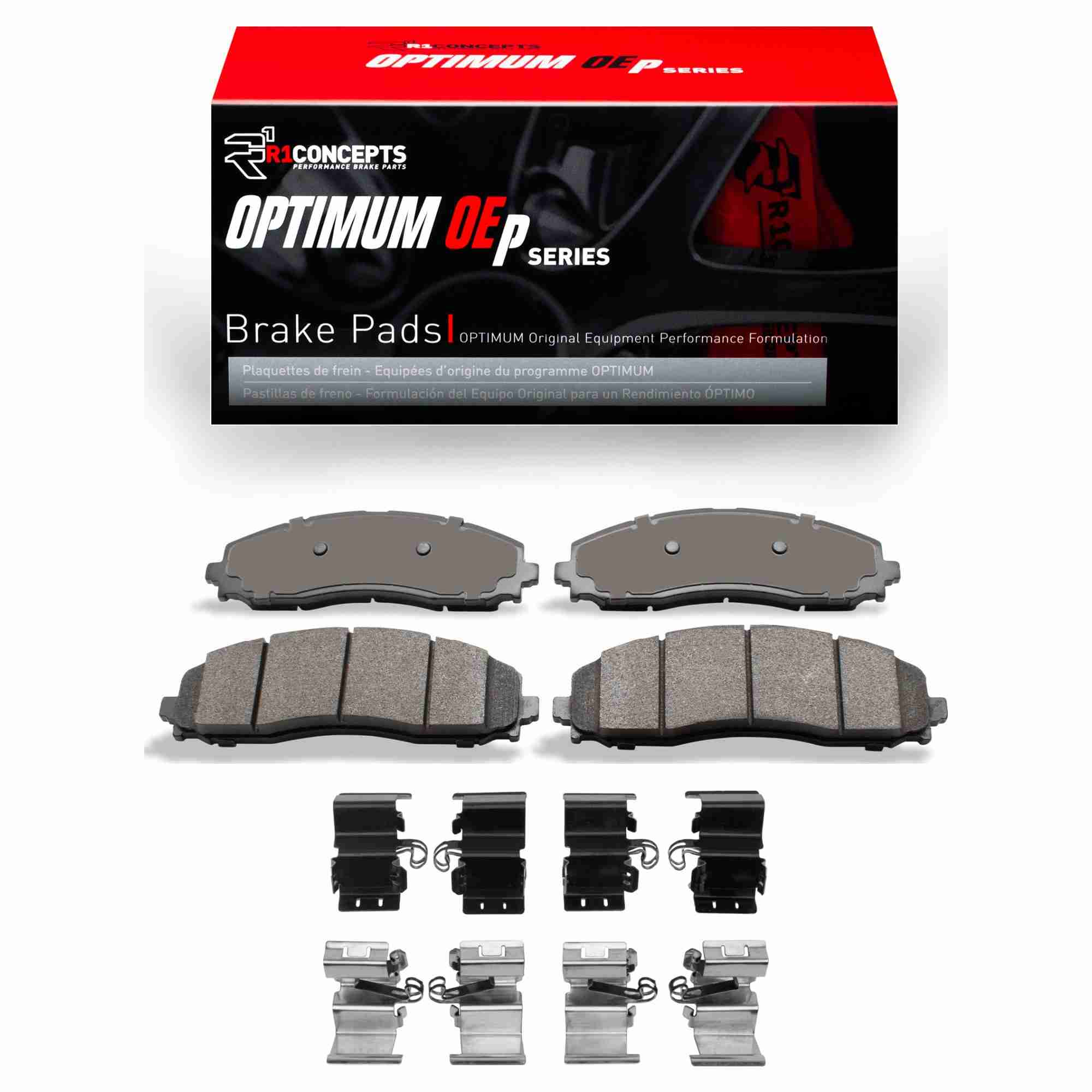 R1 Concepts 2023-2025 Ford F-350 Super Duty 4WD Rear R1 Concepts Optimum OE Pads & Hardware Kit