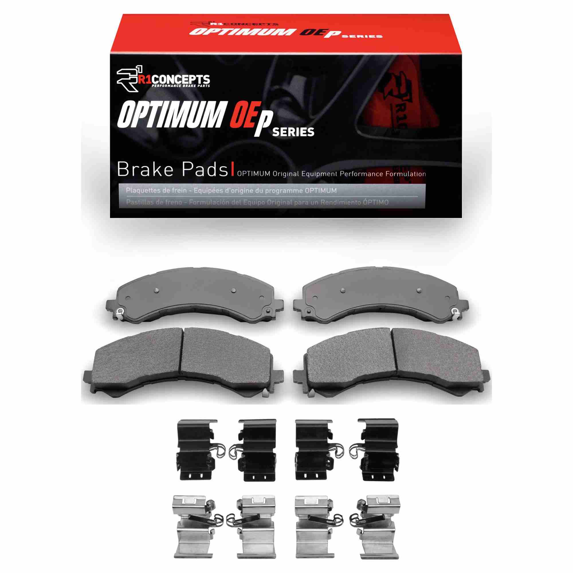 R1 Concepts 21-25 Chevrolet Express 3500 Rear Optimum OE Pads & Hardware Kit