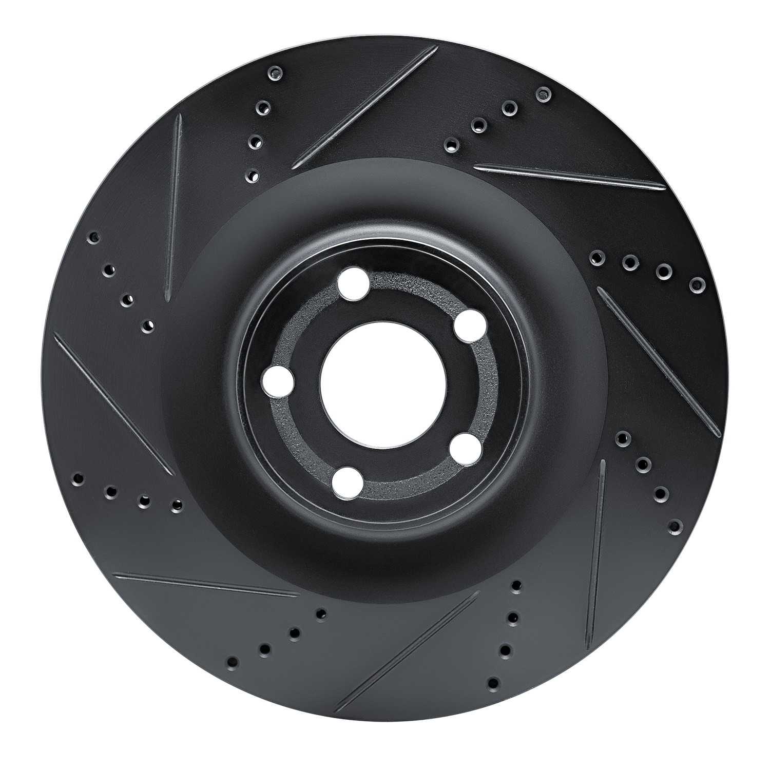 R1 Concepts 21-25 Ford Mustang Mach-E Front Left Drilled & Slotted Black Brake Rotor