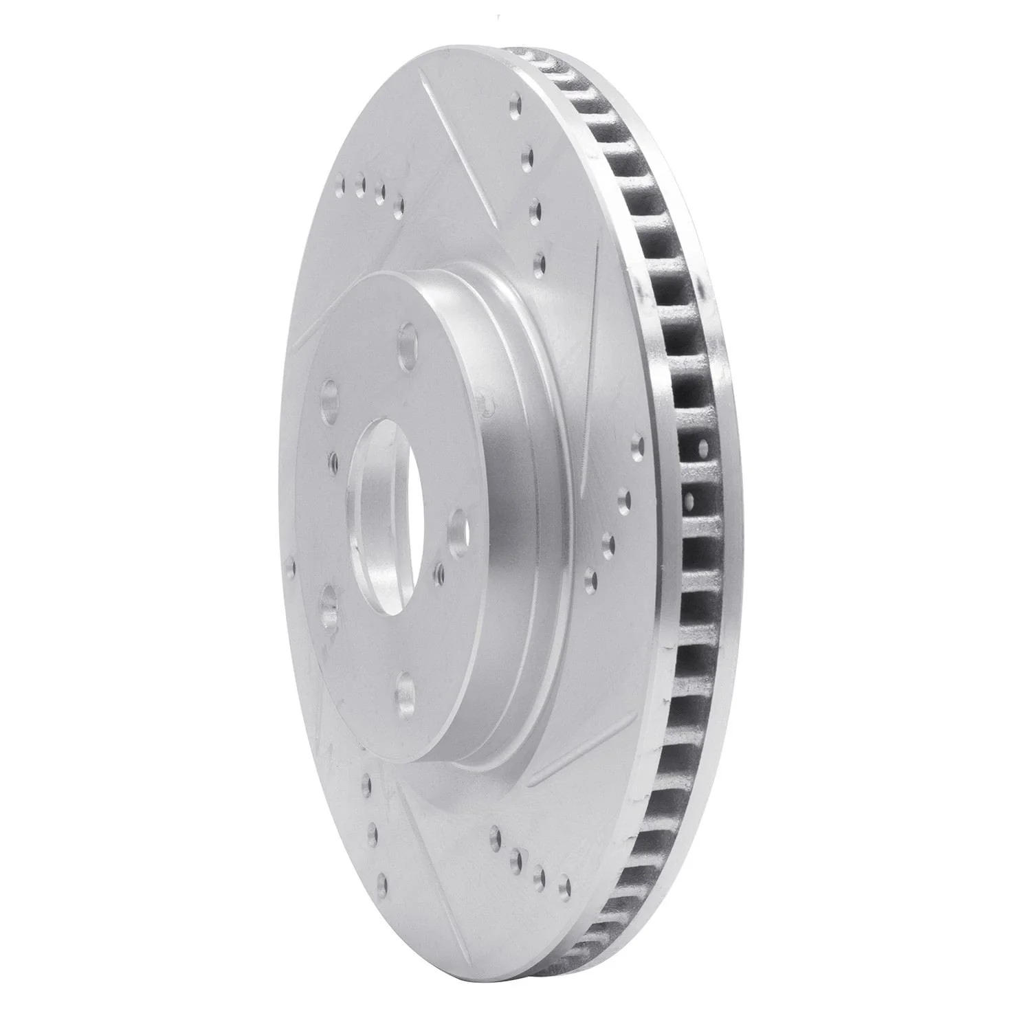 R1 Concepts 21-25 Toyota Rav4 Prime (Plug-In Hybrid) Rear Right Drilled & Slotted Silver Brake Rotor