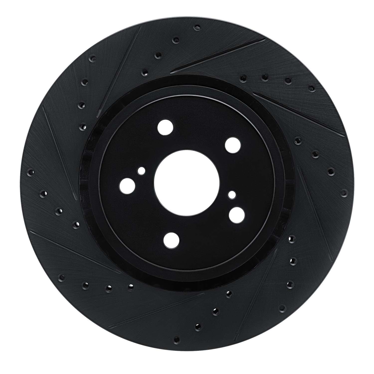 R1 Concepts 21-25 Toyota SIENNA Front Left Drilled & Slotted Black Brake Rotor