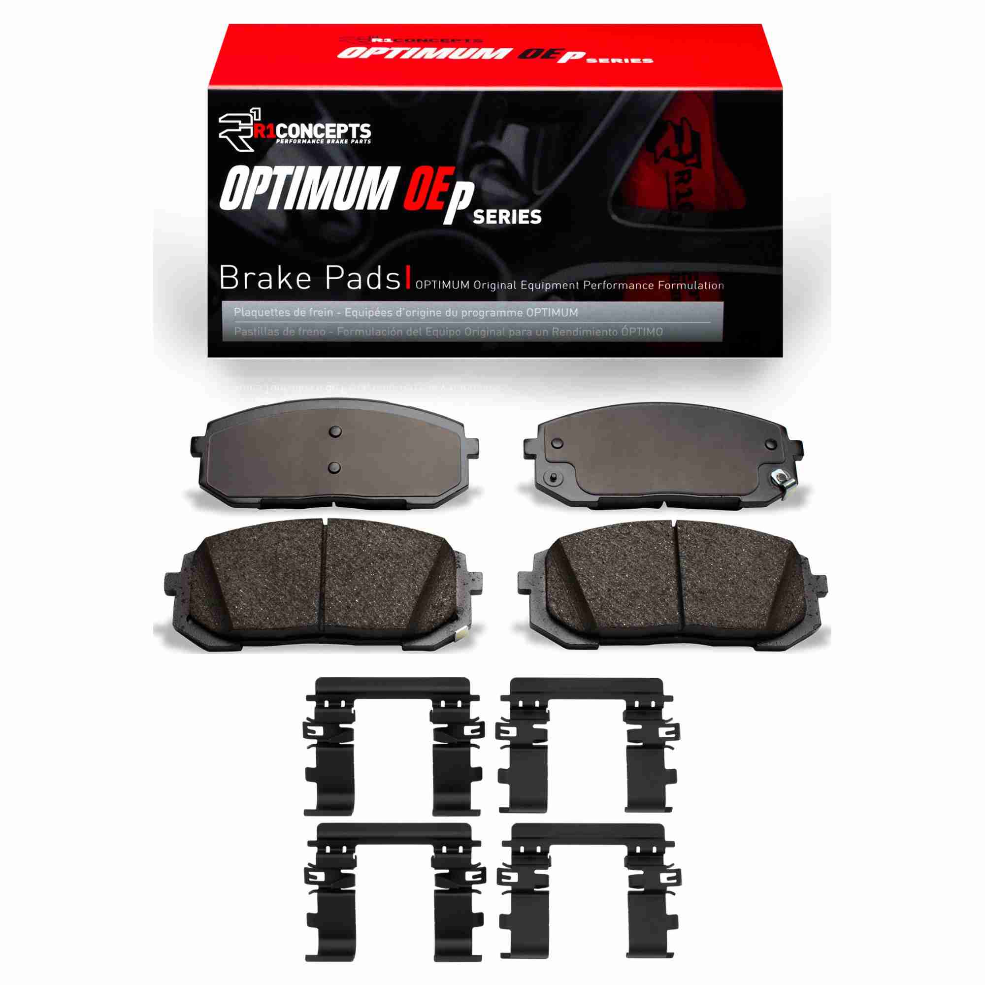 R1 Concepts 21-26 Kia K5 Front Optimum OE Brake Pads and Hardware Kit