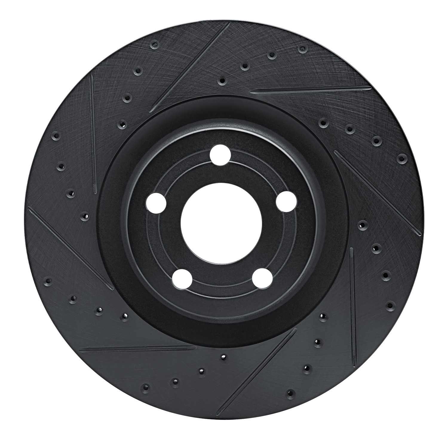 R1 Concepts 22-25 Ford Maverick Front Left Drilled & Slotted Black Brake Rotor