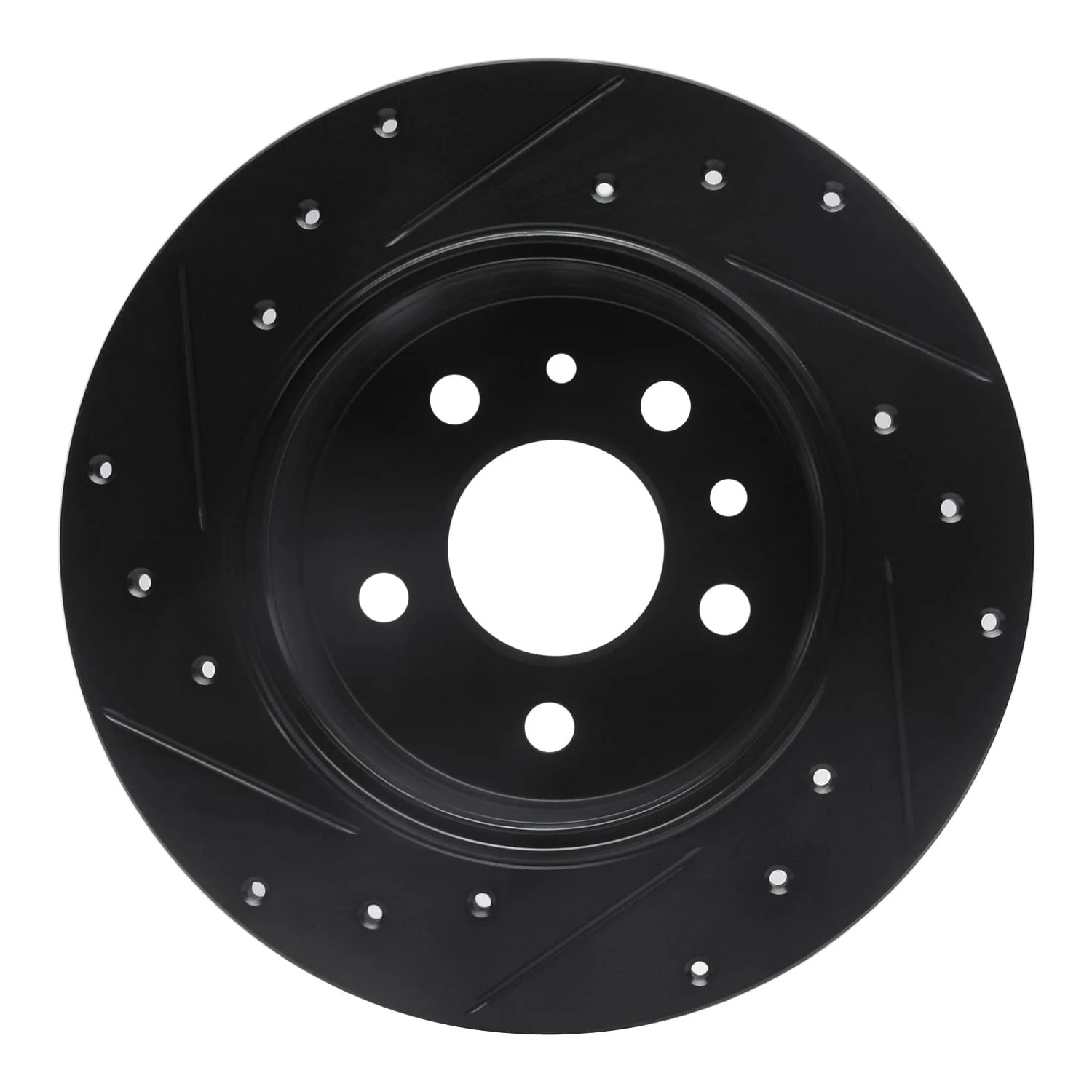 R1 Concepts 61-91 Mercedes-Benz 220 Rear Right Drilled & Slotted Black Brake Rotor - Image 2