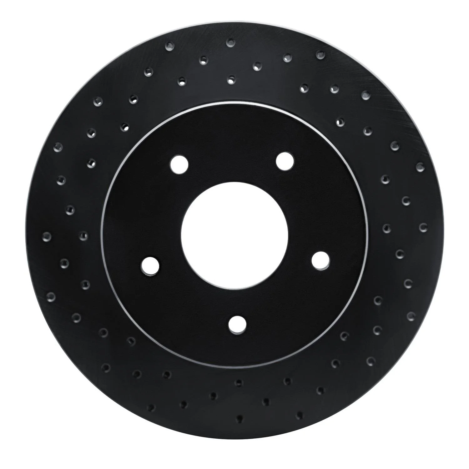 R1 Concepts 63-82 Chevrolet Corvette Front Left Drilled Black Brake Rotor