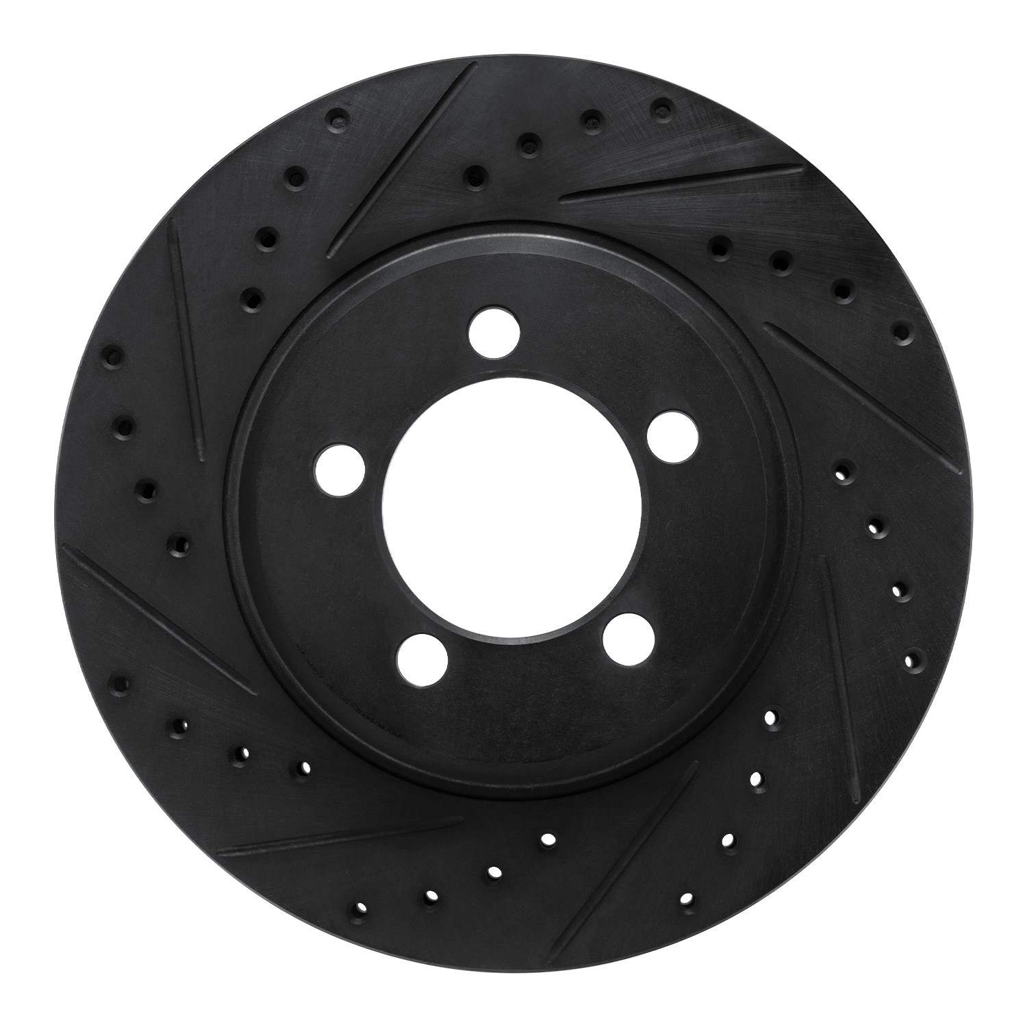R1 Concepts 65-66 Ford Country Squire Front Left Drilled & Slotted Black Brake Rotor