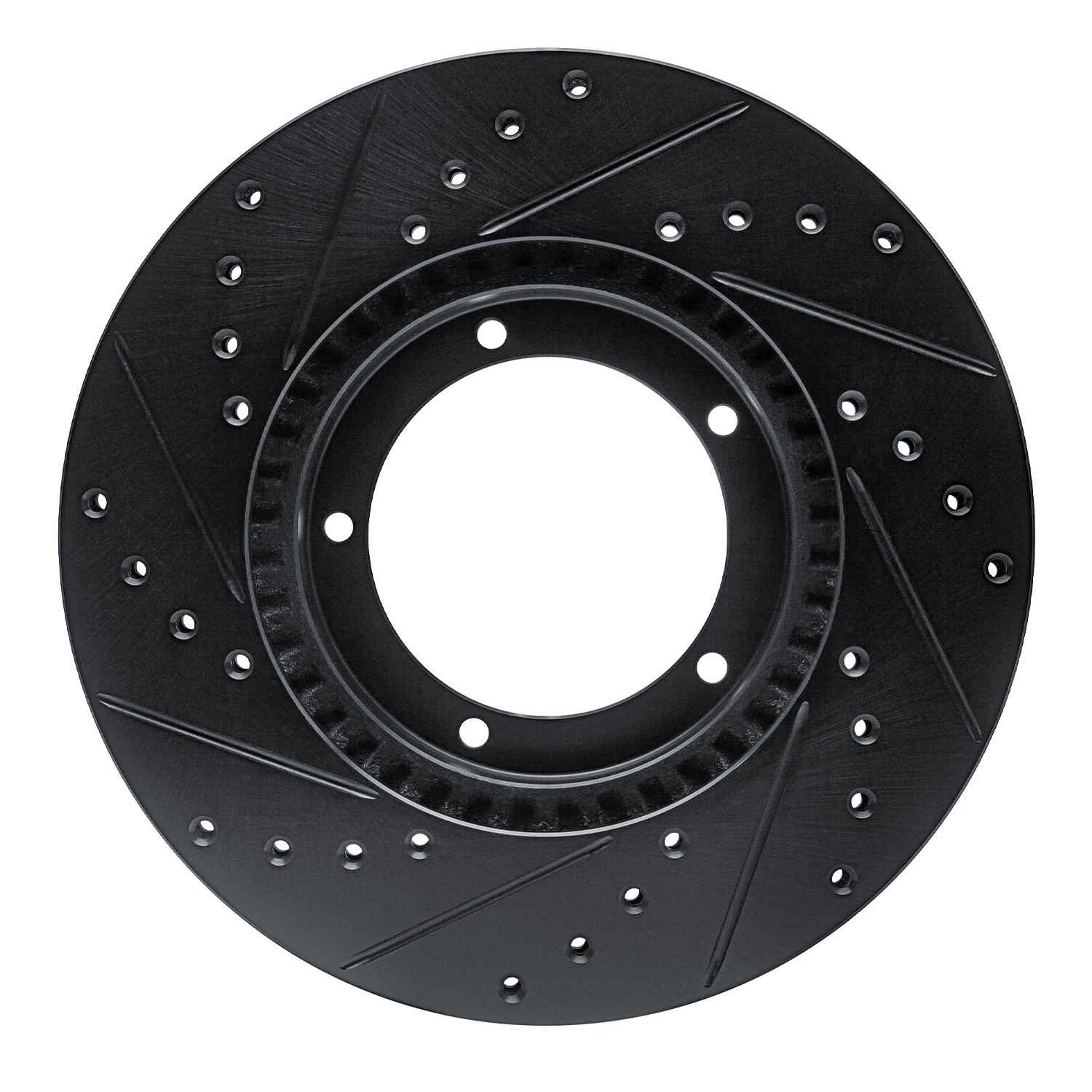 R1 Concepts 67-88 Porsche 911 Front Right Drilled & Slotted Black Brake Rotor - Image 2