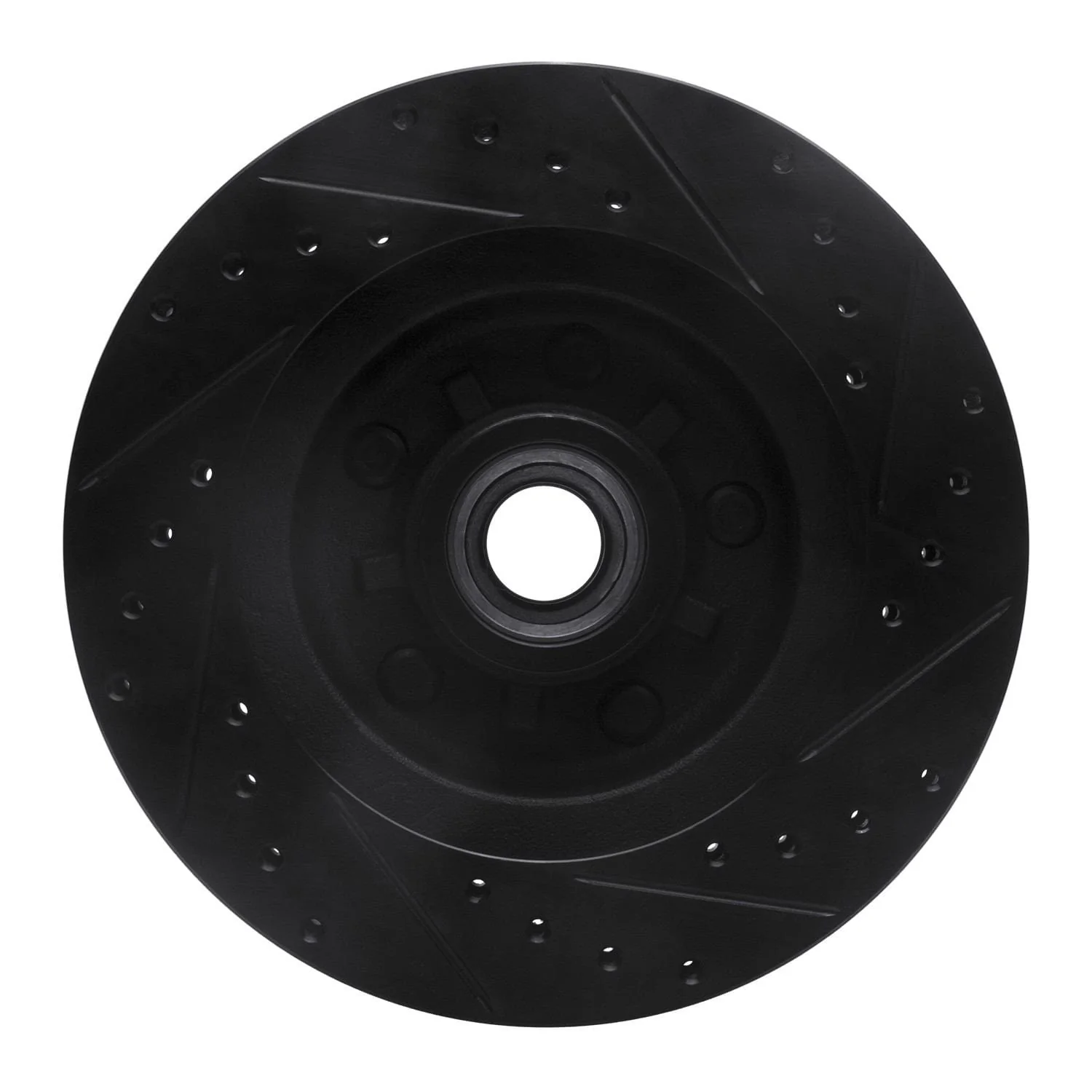 R1 Concepts 69-96 Buick Riviera Front Left Drilled & Slotted Black Brake Rotor - Image 2