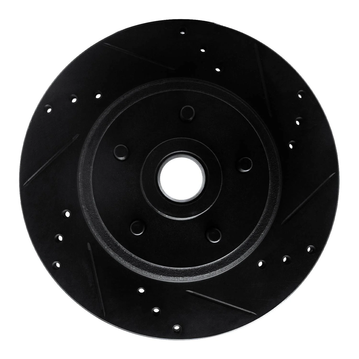 R1 Concepts 70-72 Ford Country Squire Front Right Drilled & Slotted Black Brake Rotor