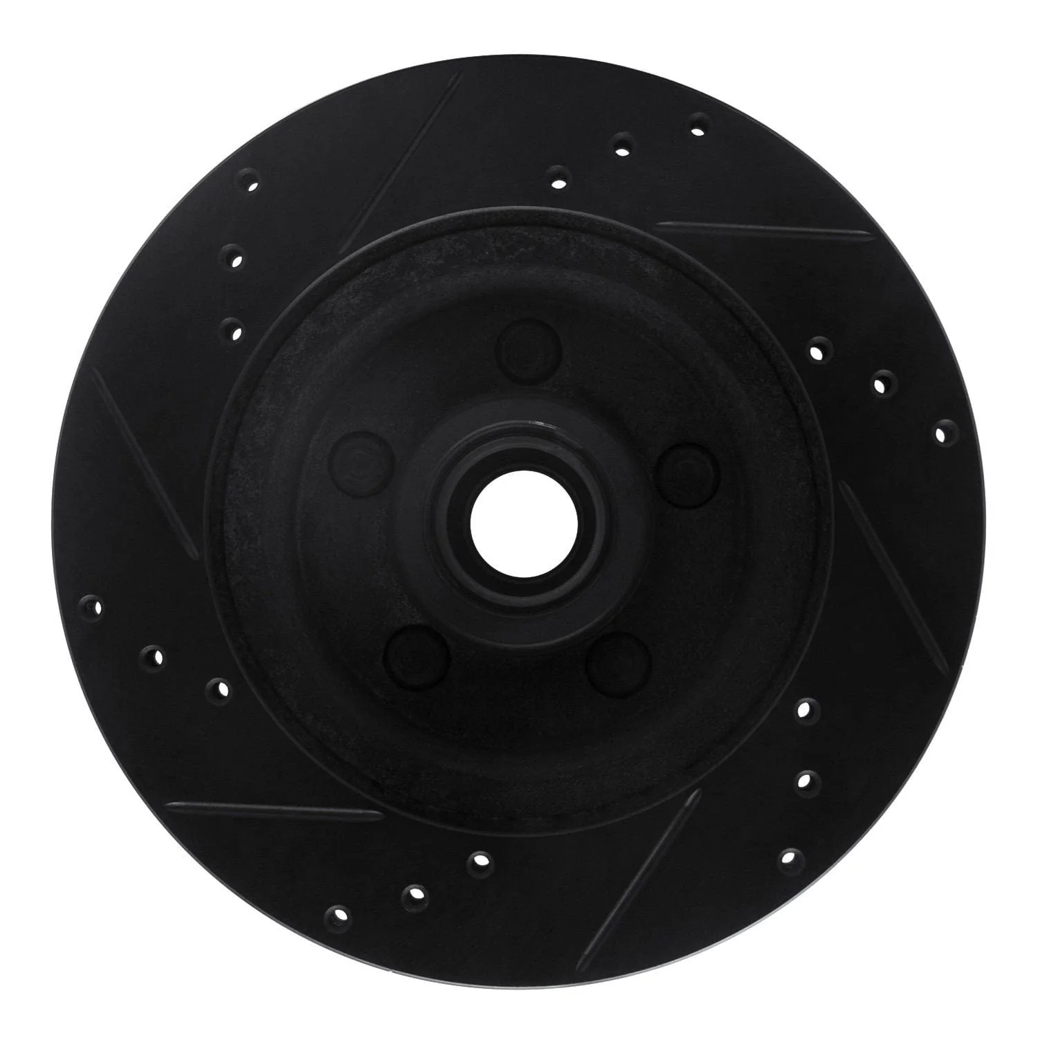 R1 Concepts 70-72 Ford Country Squire Front Right Drilled & Slotted Black Brake Rotor - Image 2