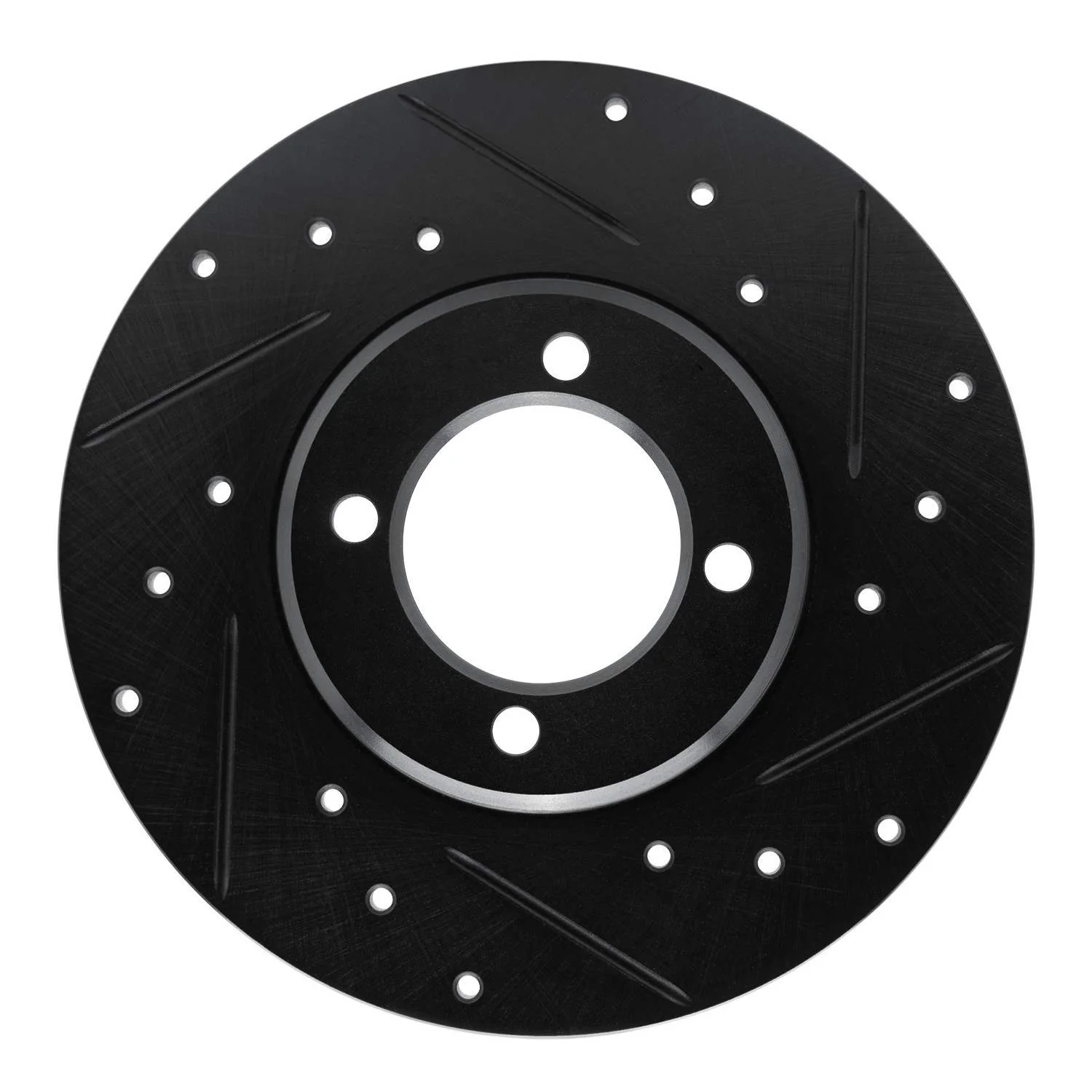 R1 Concepts 70-79 Toyota Carina Front Right Drilled & Slotted Black Brake Rotor