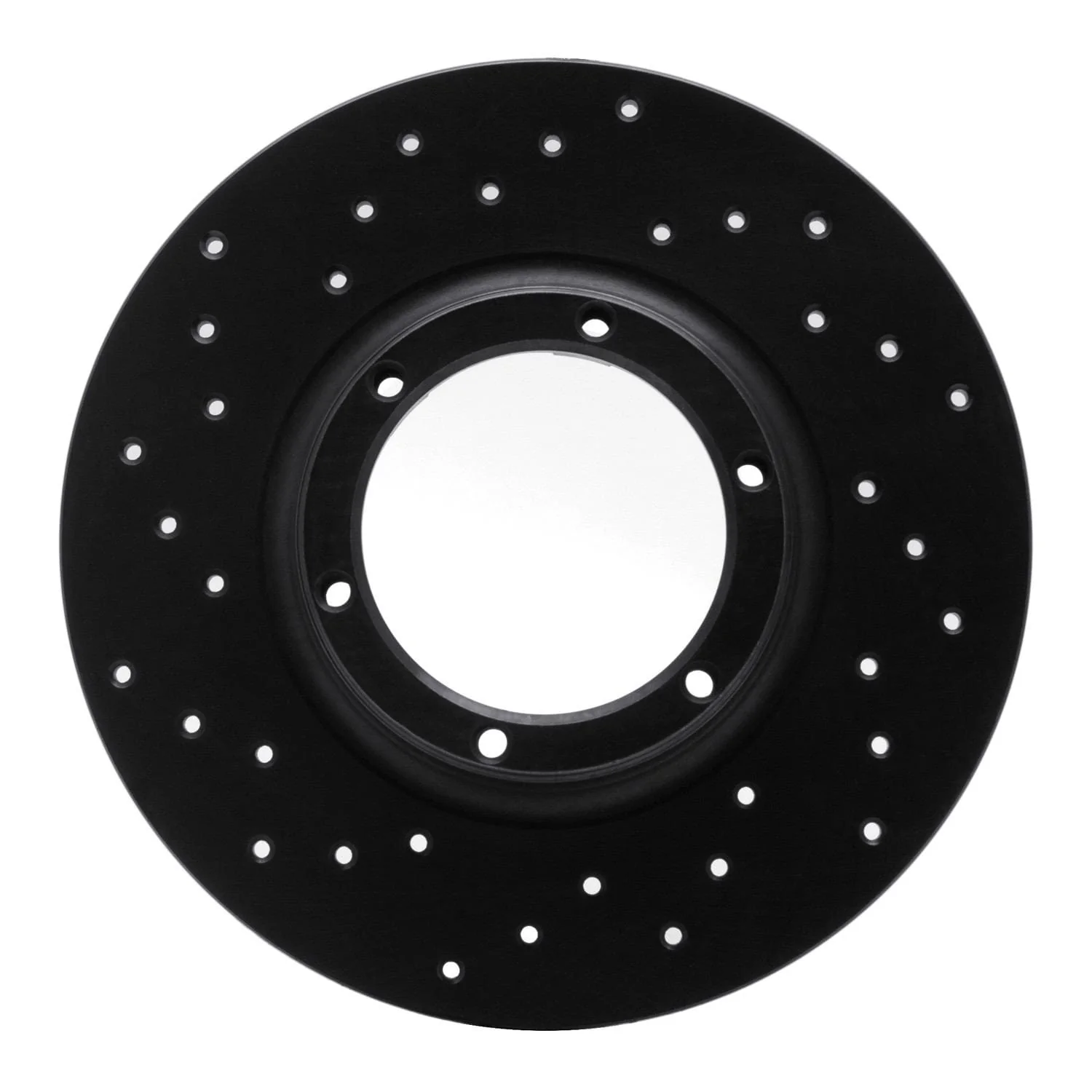 R1 Concepts 71-83 Renault LeCar Front Left/ Rear Left Drilled Black Brake Rotor