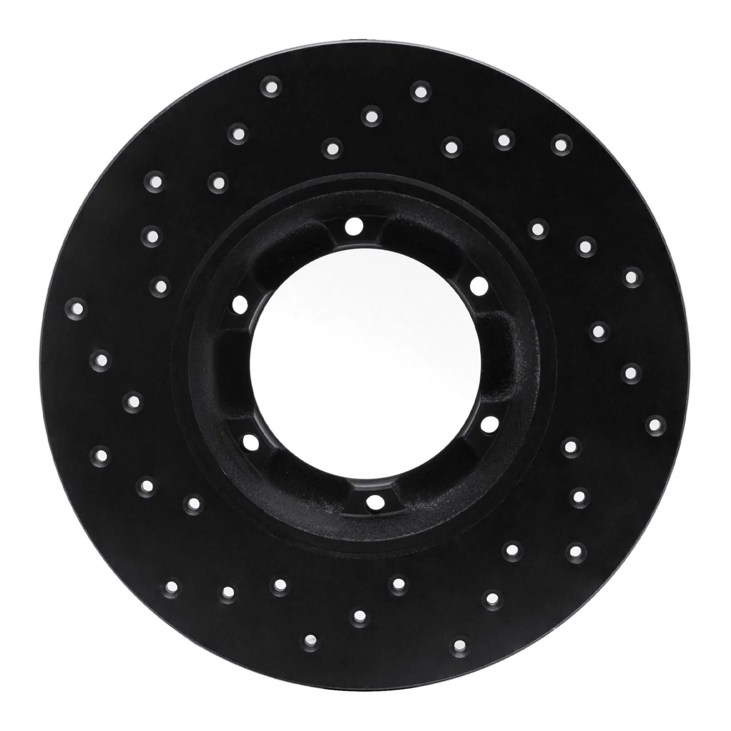 R1 Concepts 71-83 Renault LeCar Front Right/ Rear Right Drilled Black Brake Rotor - Image 2