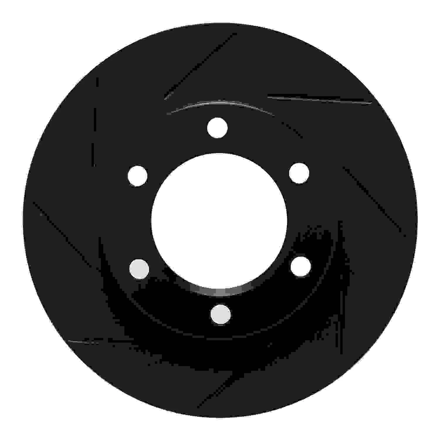 R1 Concepts 71-91 Chevrolet Blazer Front Left Slotted Black Brake Rotor