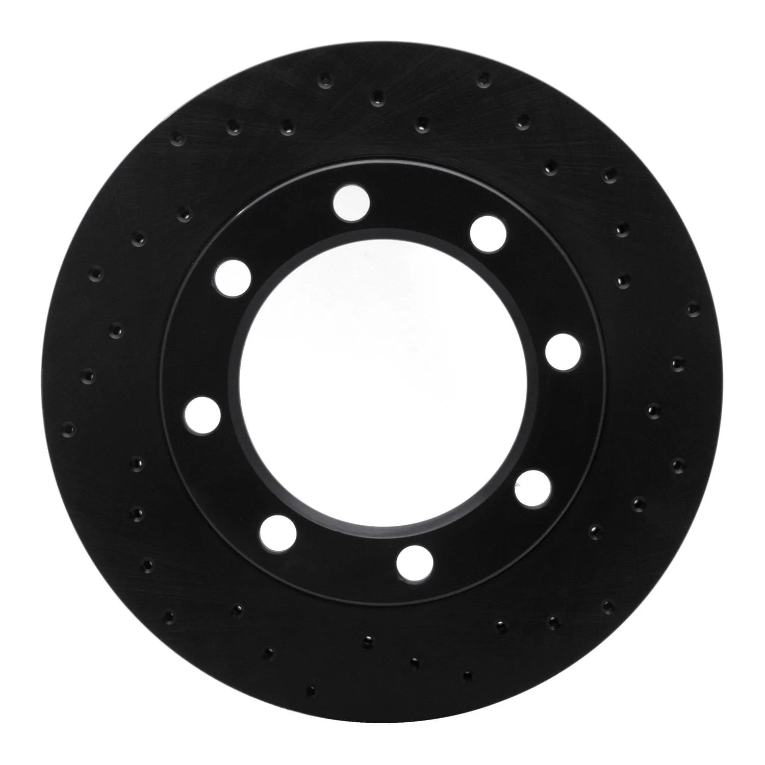 R1 Concepts 71-91 Chevrolet C30 Pickup Front Right Drilled Black Brake Rotor