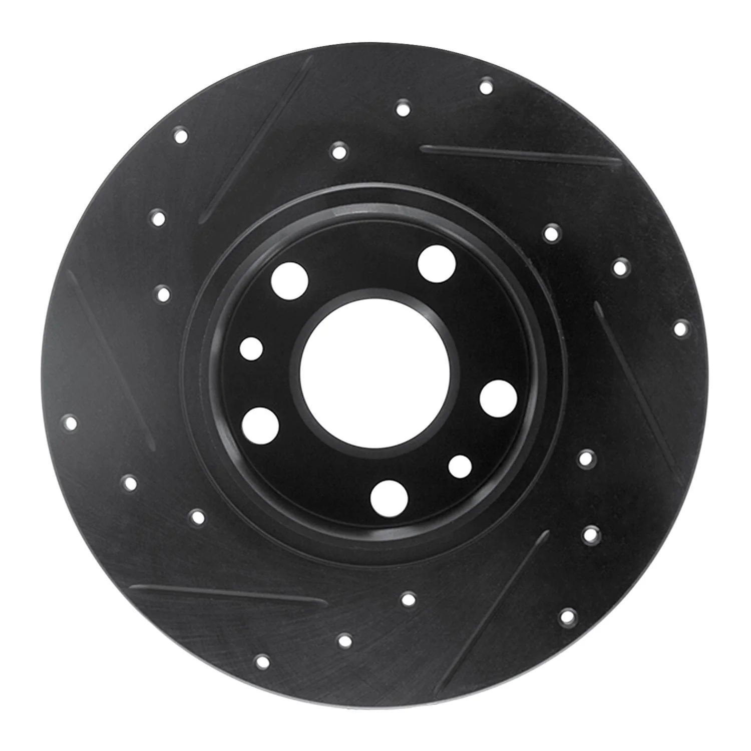 R1 Concepts 72-78 Volkswagen Type 2 Front Right Drilled & Slotted Black Brake Rotor - Image 2