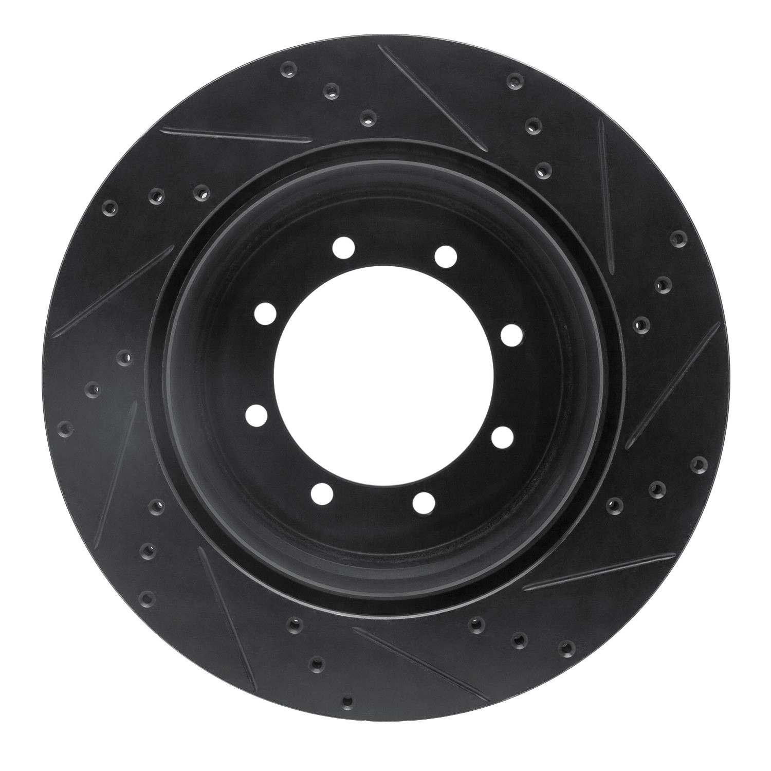 R1 Concepts 73-24 Workhorse 000 Gvw) Fr & Rr Left Drilled & Slotted Black Brake Rotor - Image 2