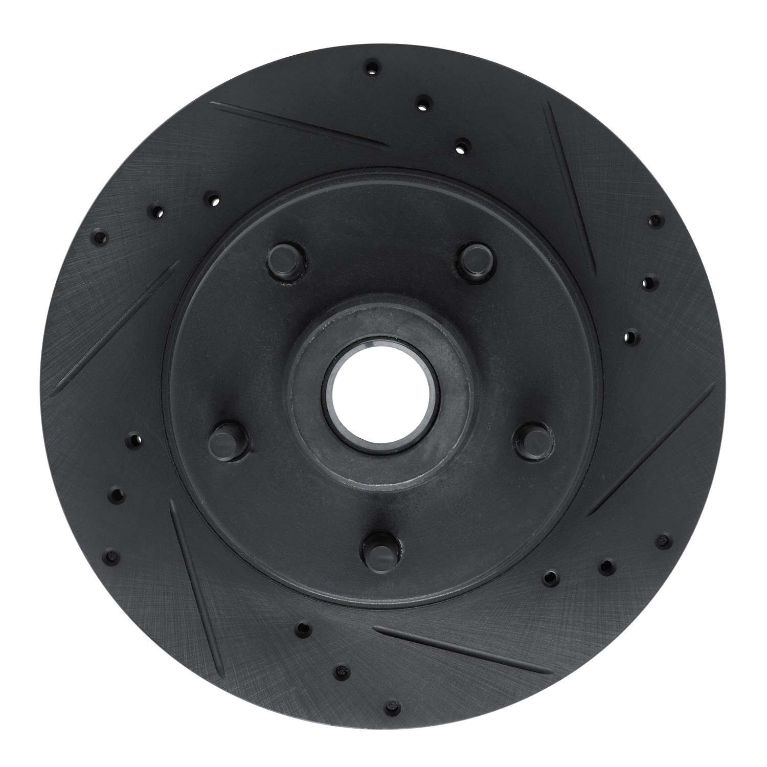 R1 Concepts 73-73 Ford Country Squire Front Right Drilled & Slotted Black Brake Rotor
