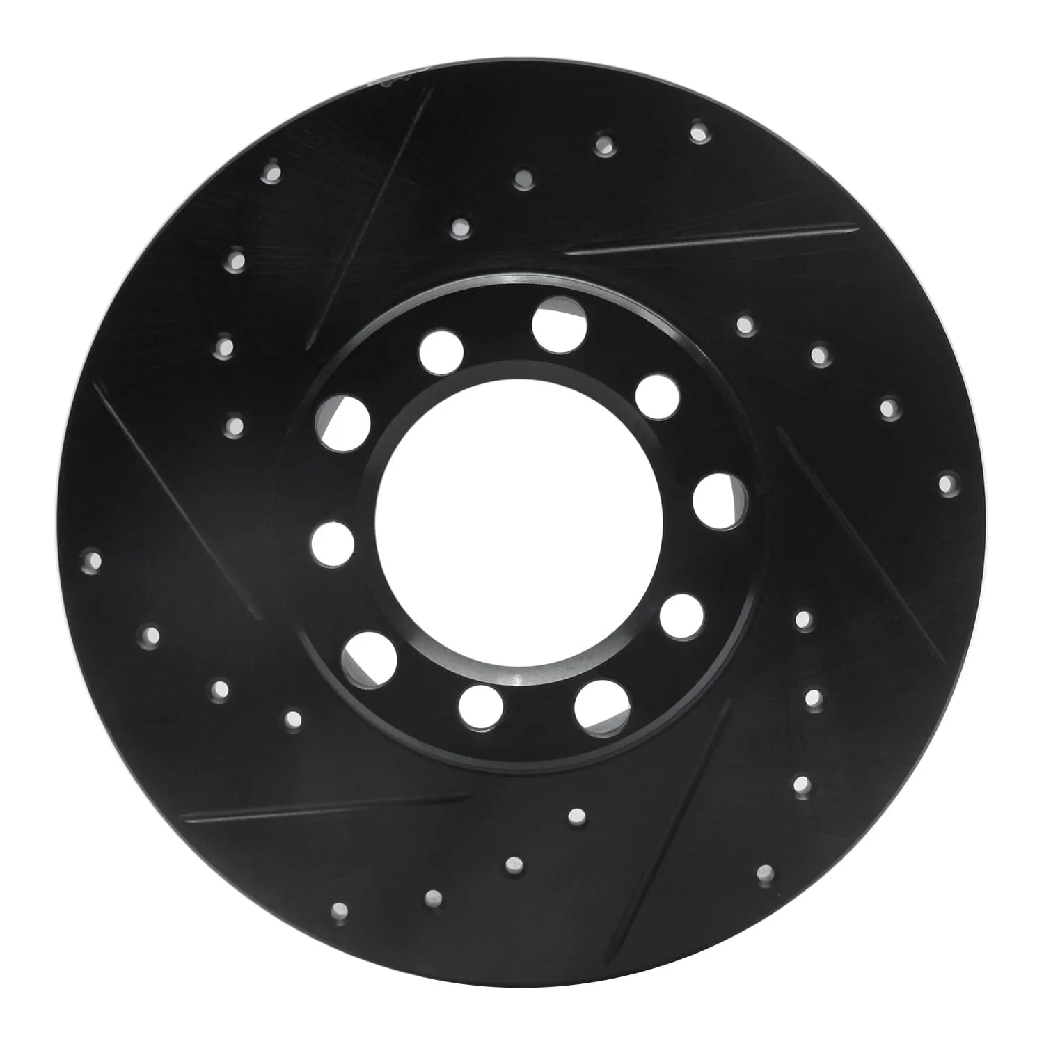 R1 Concepts 73-85 Mercedes-Benz 230 Front Left Drilled & Slotted Black Brake Rotor