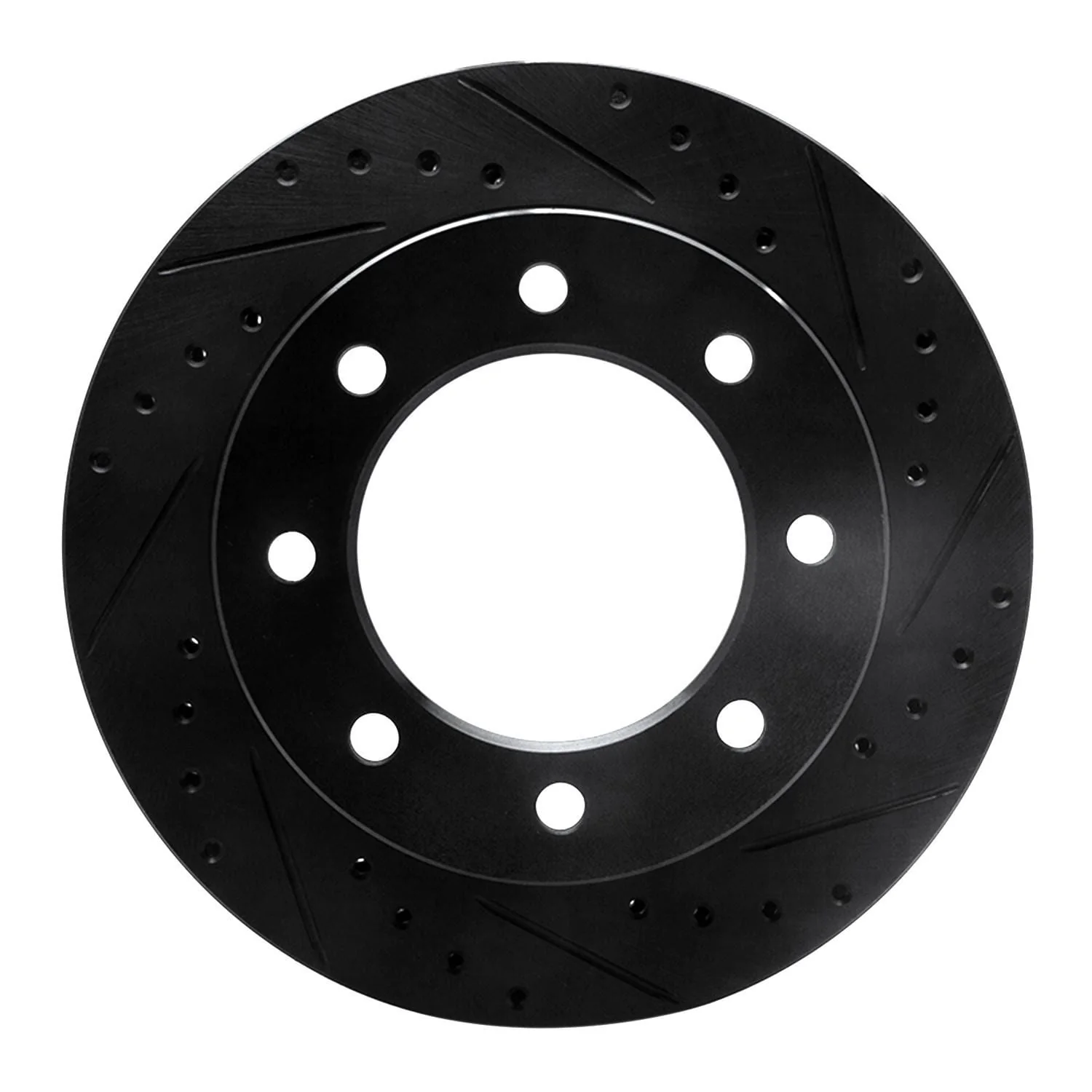 R1 Concepts 73-93 Dodge B350 Front Right Drilled & Slotted Black Brake Rotor
