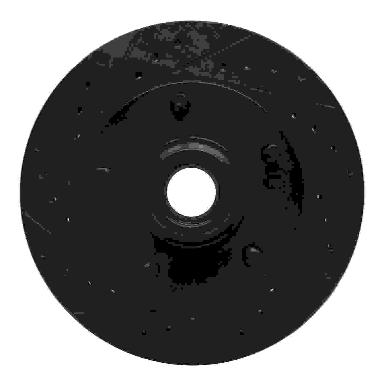 R1 Concepts 73-93 Ford E-150 Econoline Front Left Drilled & Slotted Black Brake Rotor