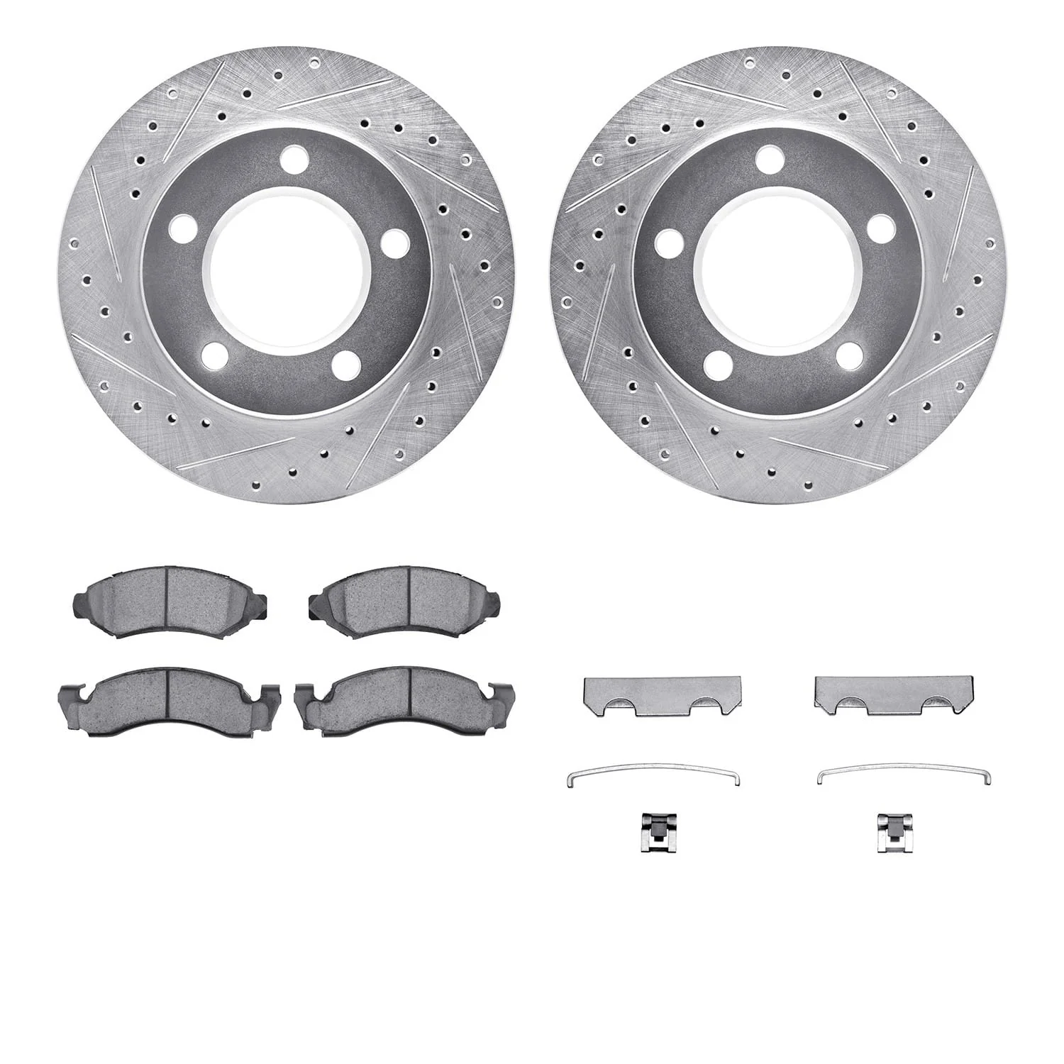 R1 Concepts 74-80 InternatIonal Scout II Front Drill/Slot Silver Rotors w/Optimum Pads