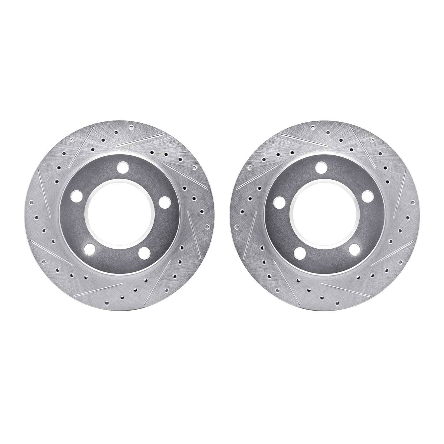 R1 Concepts 74-80 InternatIonal Scout II Front Drilled & Slotted Silver Brake Rotor Set
