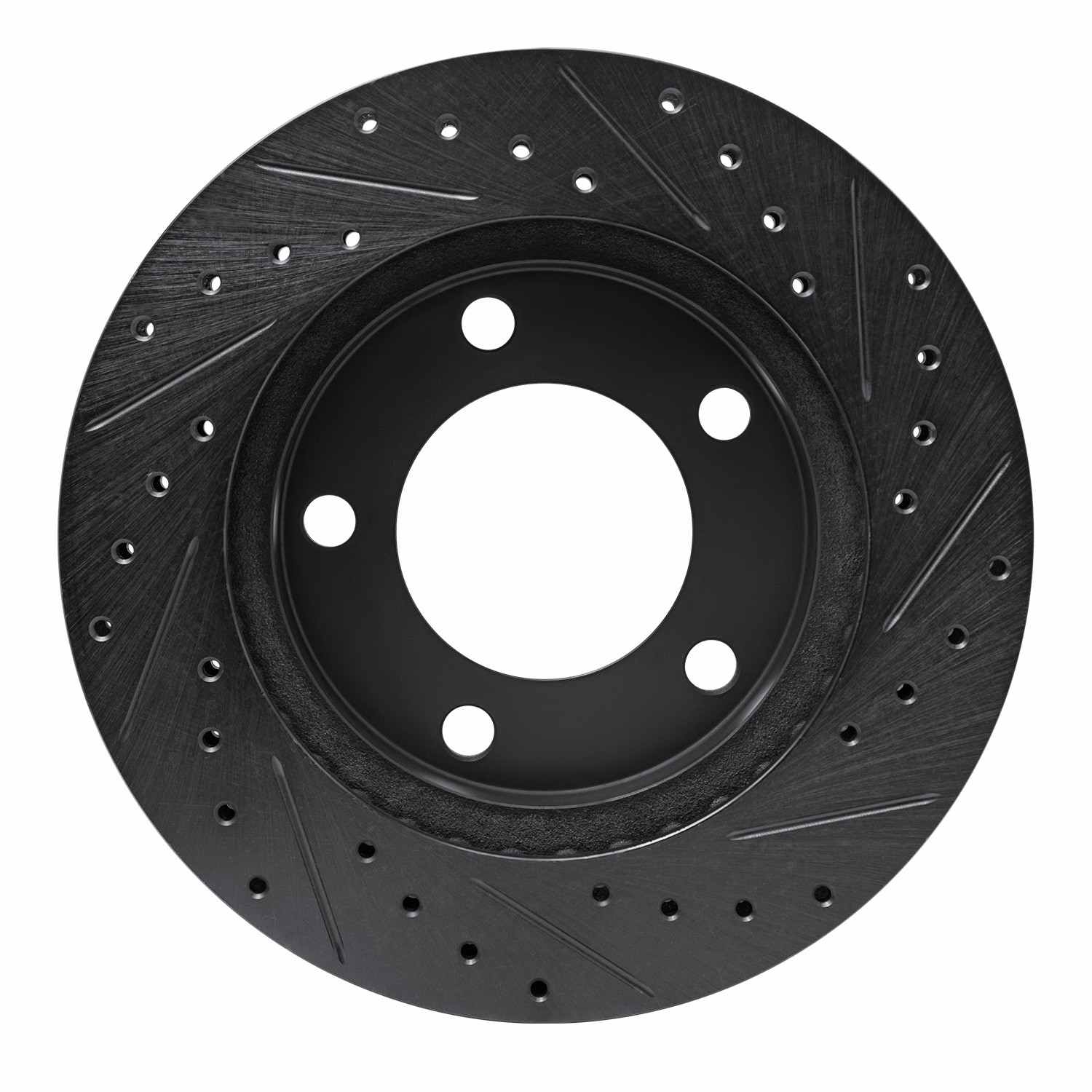 R1 Concepts 74-80 International SCOUT II Front Left Drilled & Slotted Black Brake Rotor - Image 2