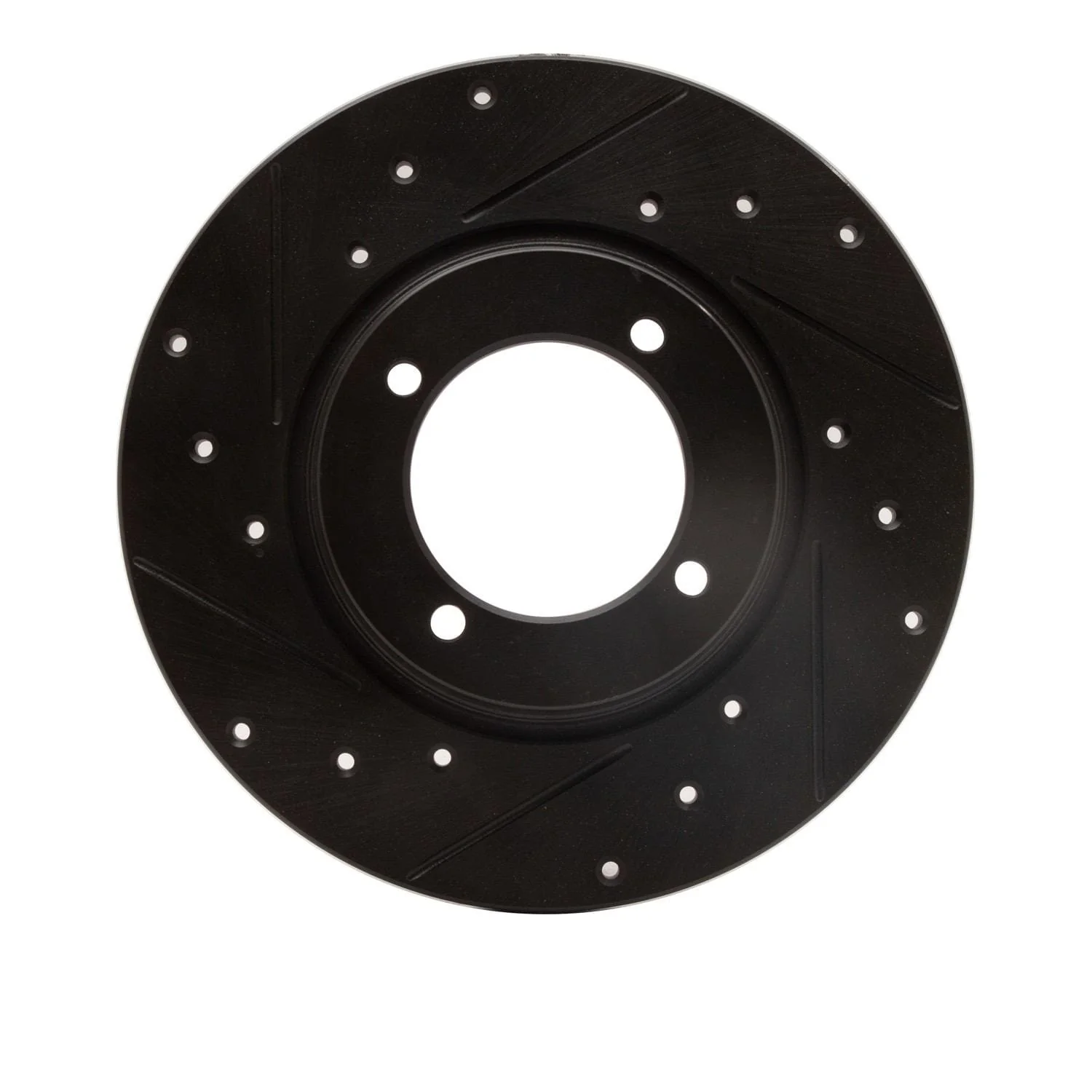R1 Concepts 74-84 Ford COURIER (USA/Canada) Front Left Drilled & Slotted Black Brake Rotor