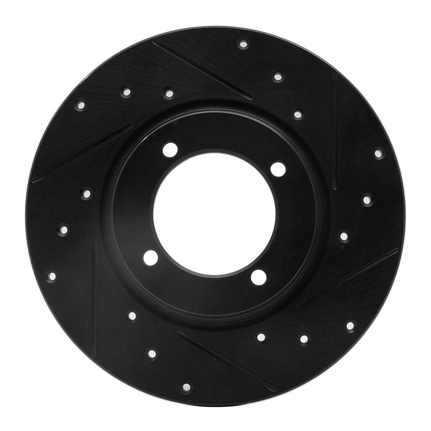 R1 Concepts 74-84 Ford COURIER (USA/Canada) Front Right Drilled & Slotted Black Brake Rotor