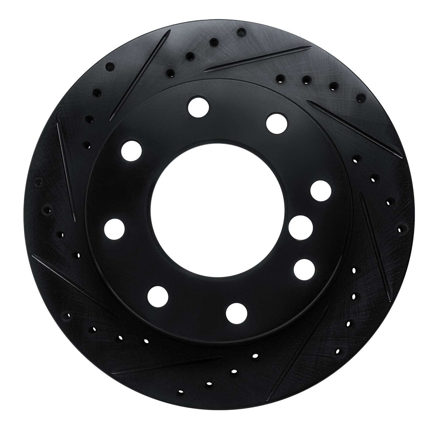 R1 Concepts 75-79 Dodge W200 Front Left Drilled & Slotted Black Brake Rotor