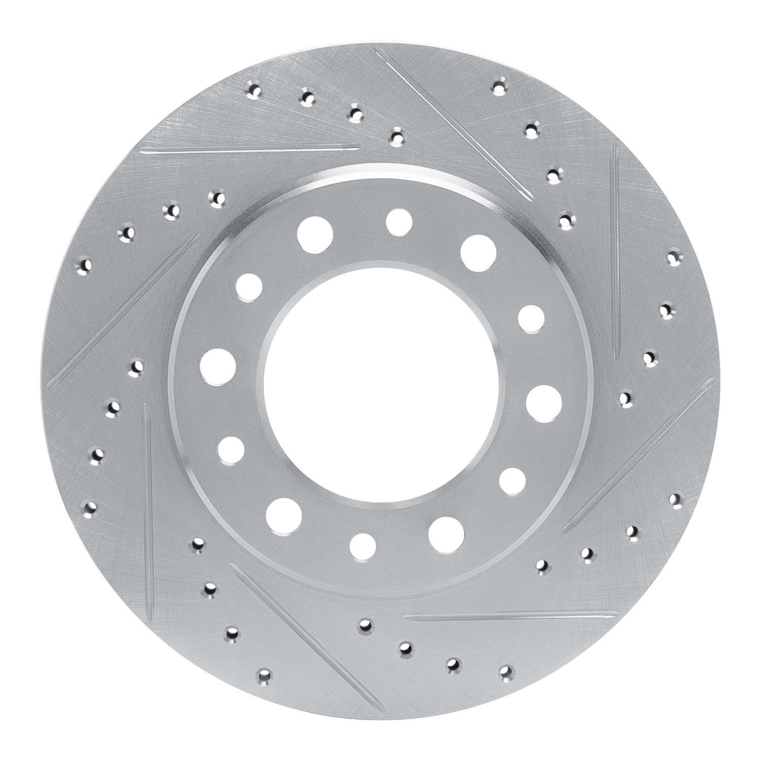 R1 Concepts 76-89 Toyota Land Cruiser Front Right Drilled & Slotted Black Brake Rotor