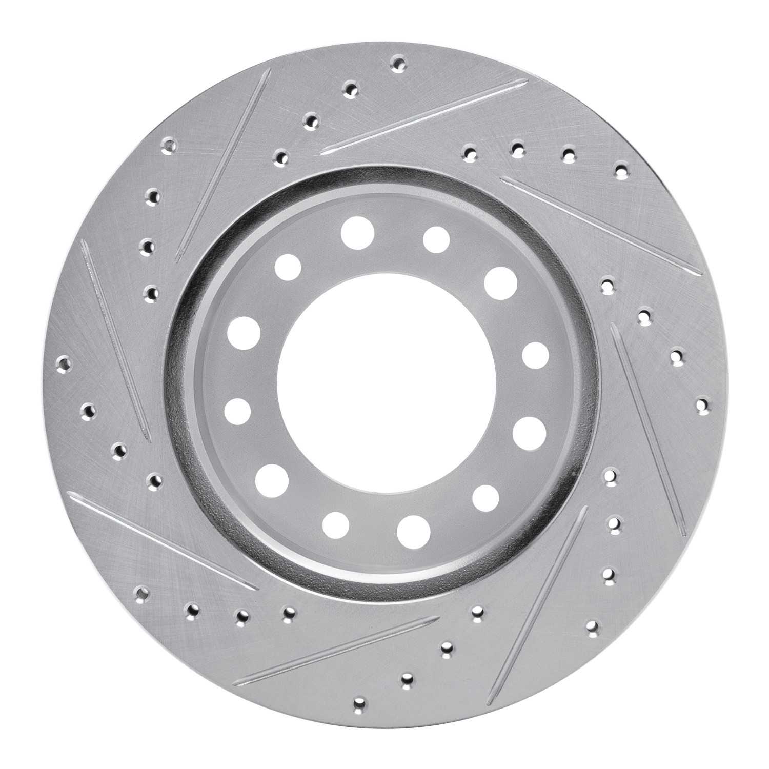 R1 Concepts 76-89 Toyota Land Cruiser Front Right Drilled & Slotted Black Brake Rotor - Image 2