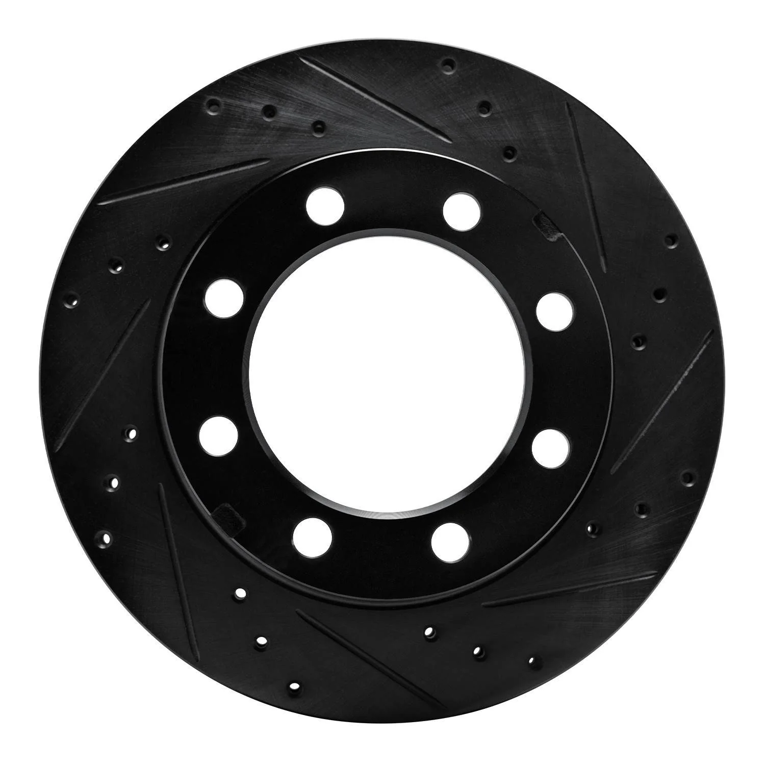 R1 Concepts 77-93 Chevrolet V30 & V3500 Pickup Front Right Drilled & Slotted Black Brake Rotor