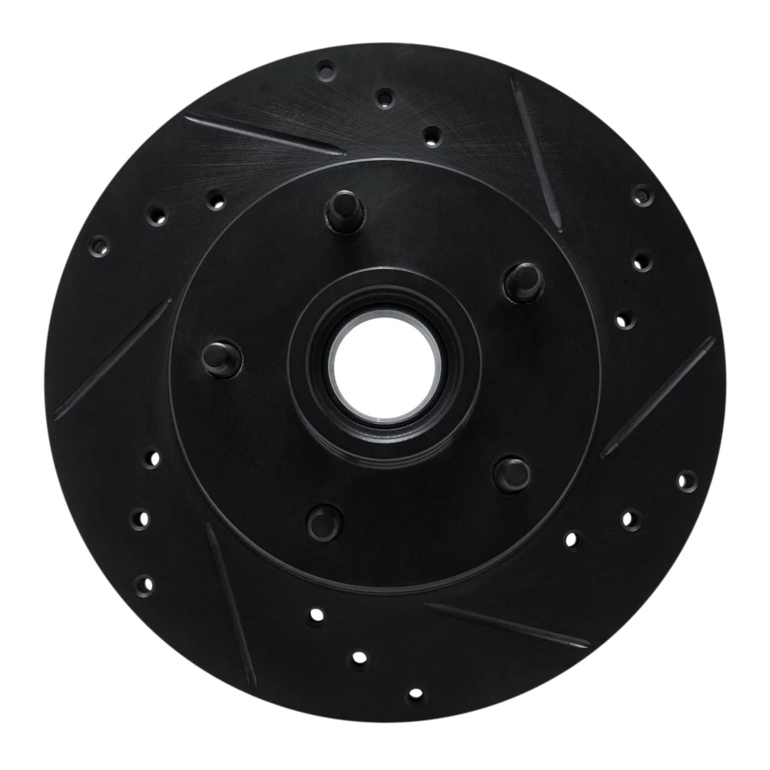 R1 Concepts 78-78 Buick Century Front Right Drilled & Slotted Black Brake Rotor