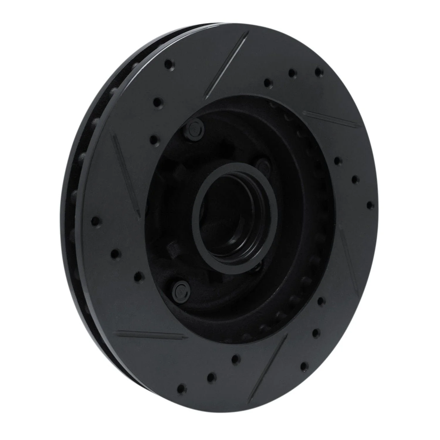 R1 Concepts 78-78 Buick Century Front Right Drilled & Slotted Black Brake Rotor - Image 2