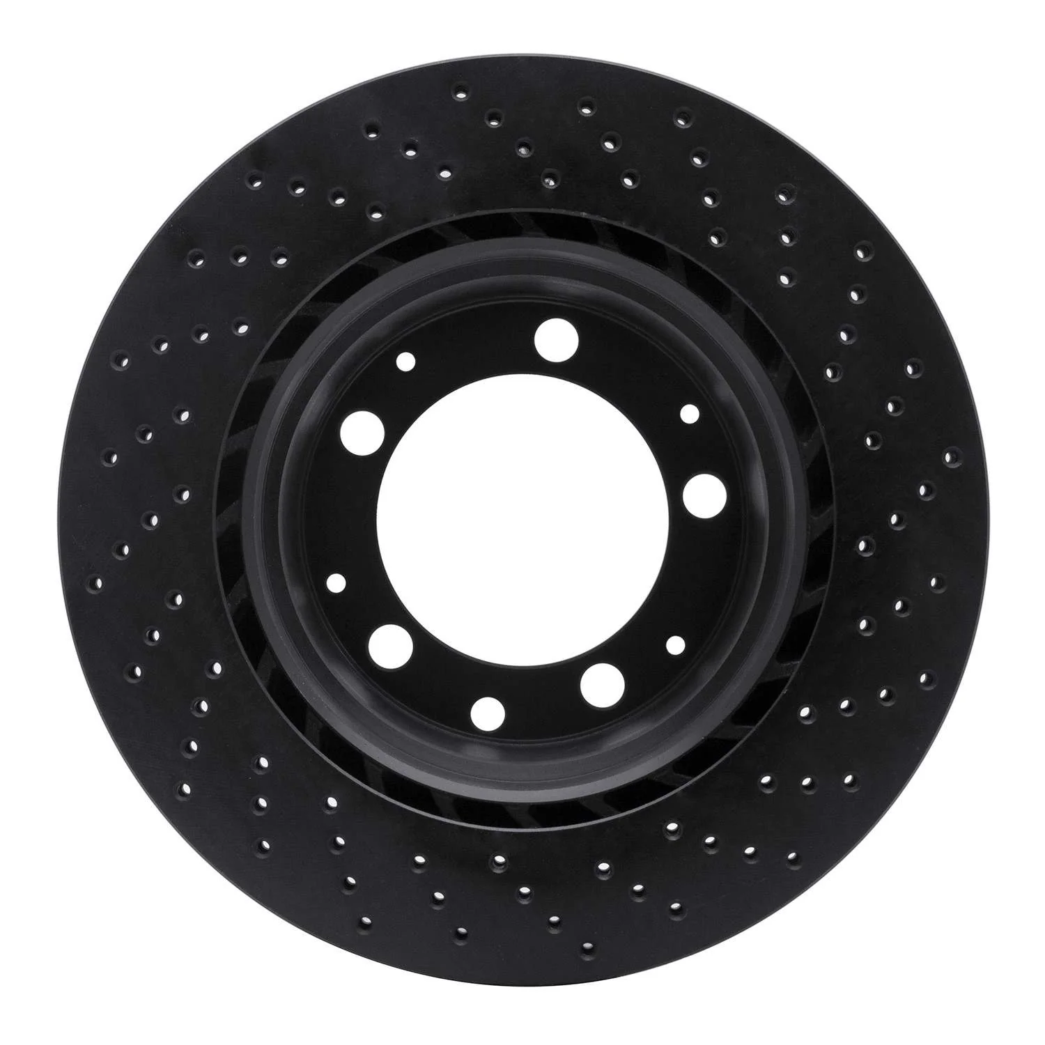 R1 Concepts 78-89 Porsche 911/930 Rear Left Drilled Black Brake Rotor - Image 2