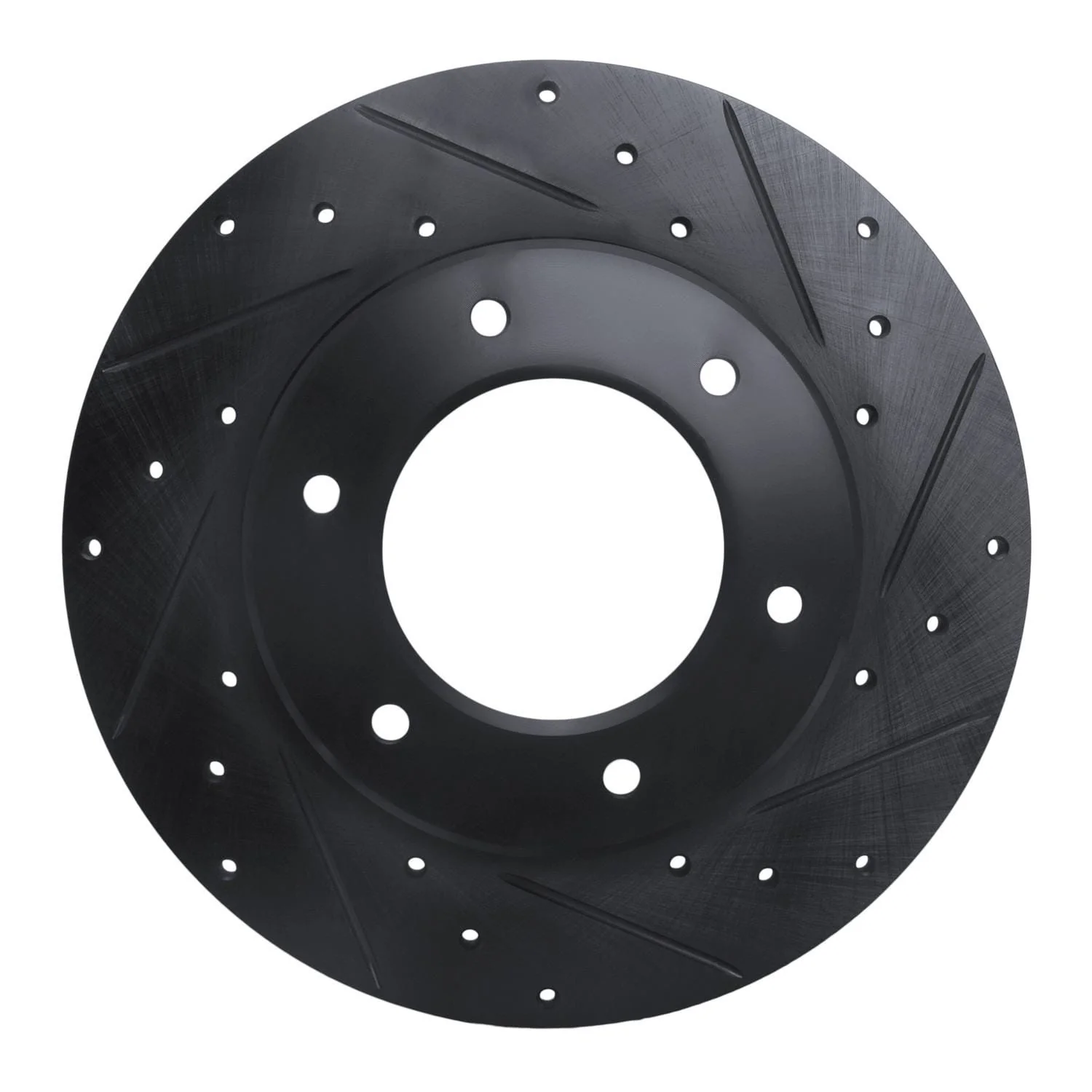 R1 Concepts 79-80 Toyota Pickup Front Right Drilled & Slotted Black Brake Rotor