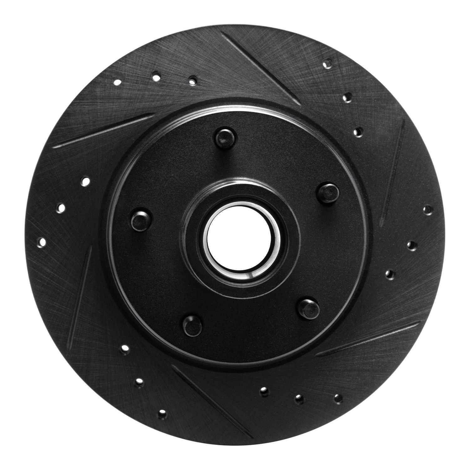 R1 Concepts 79-81 Buick Century Front Right Drilled & Slotted Black Brake Rotor