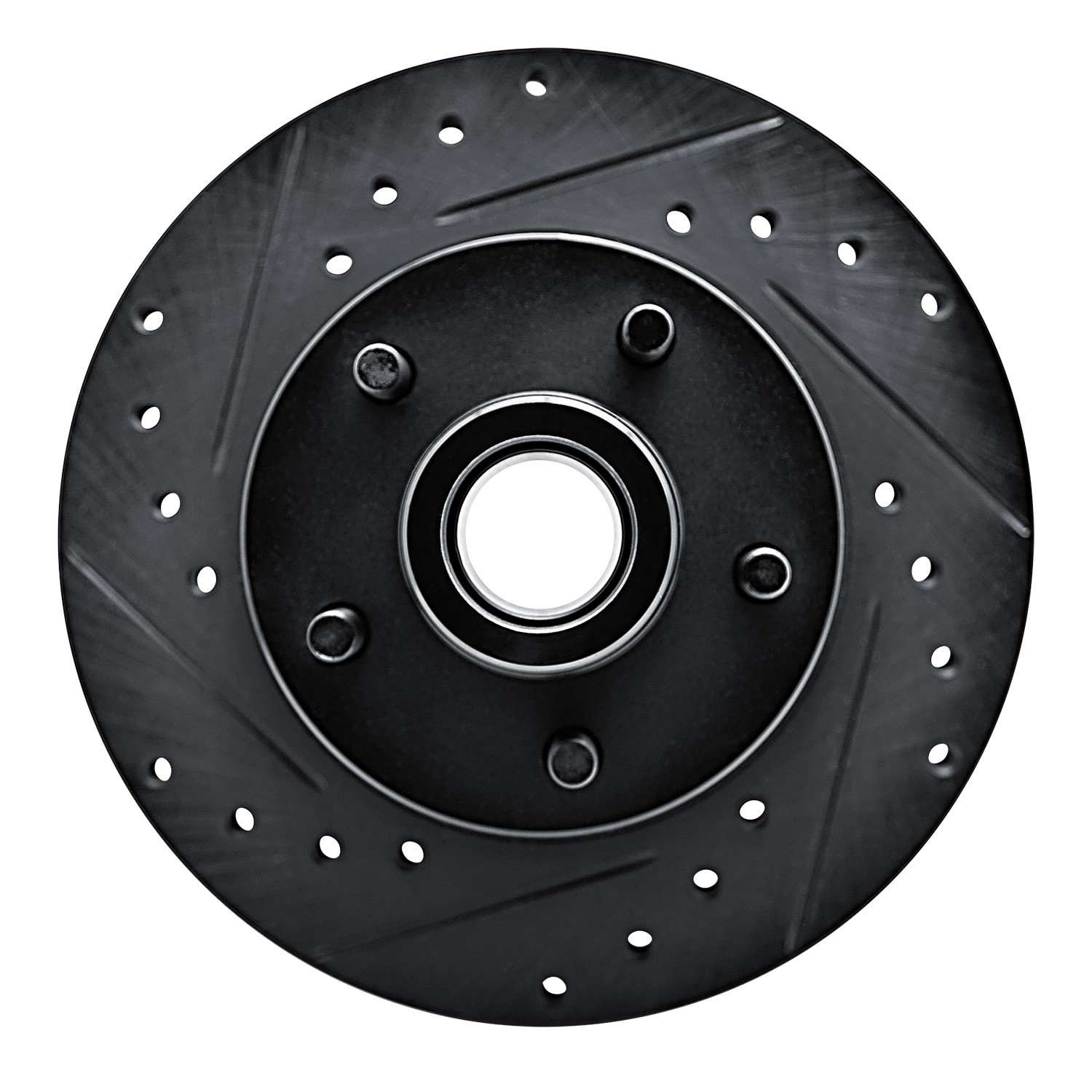 R1 Concepts 79-83 American Motors PaceR Front Left Drilled & Slotted Black Brake Rotor