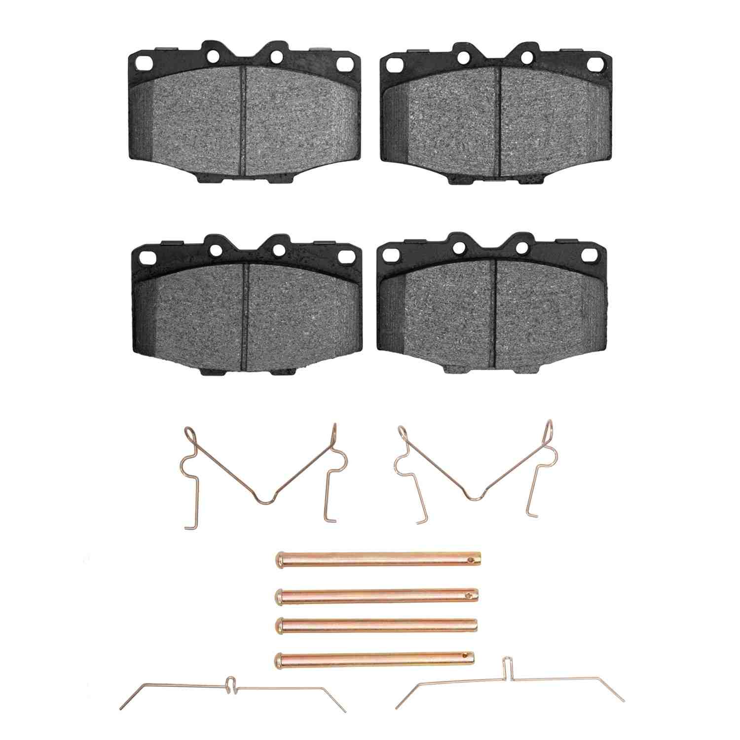 R1 Concepts 79-85 Toyota Pickup Front Semi Met Brake Pads and Hardware Kit