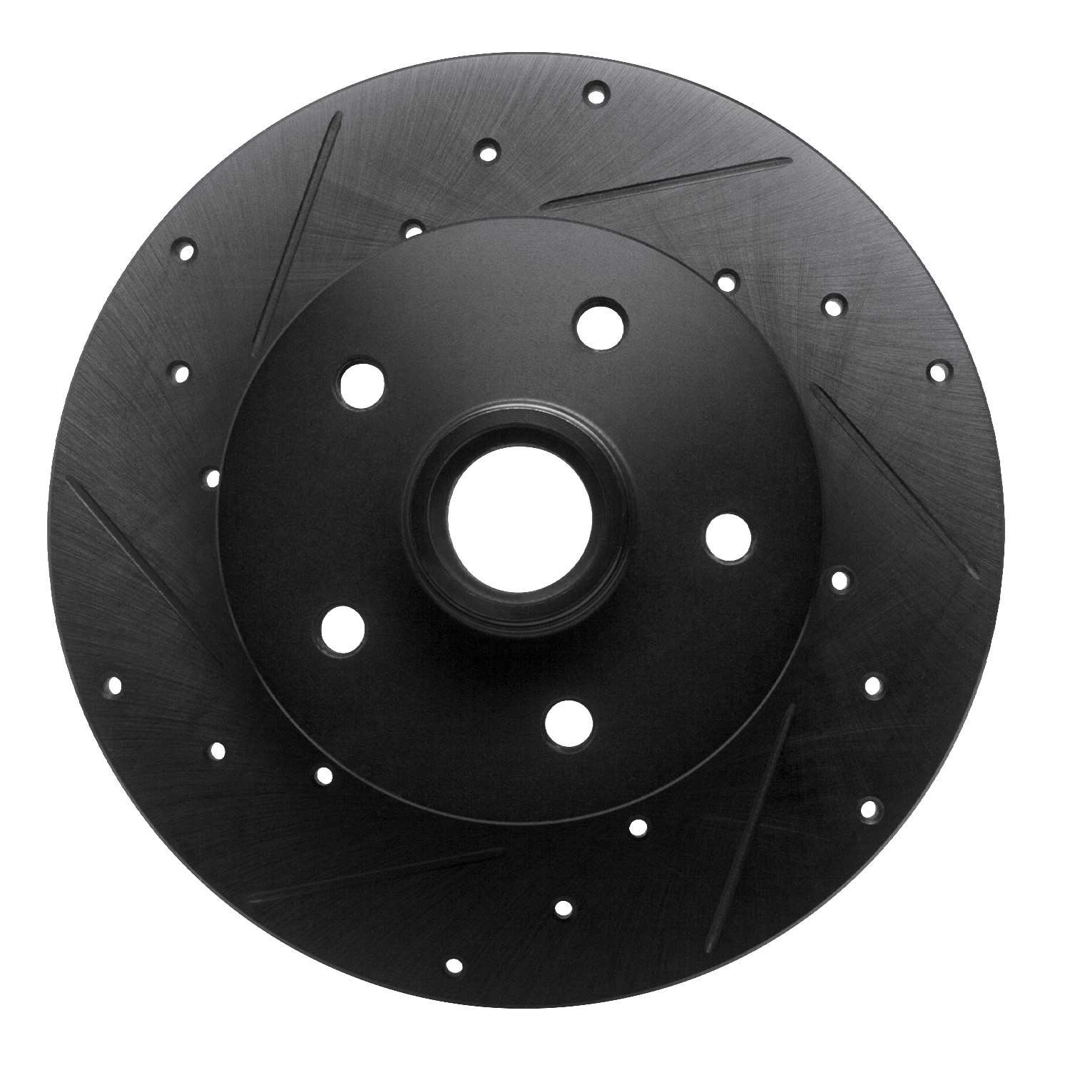R1 Concepts 79-85 Volkswagen Vanagon Front Left Drilled & Slotted Black Brake Rotor