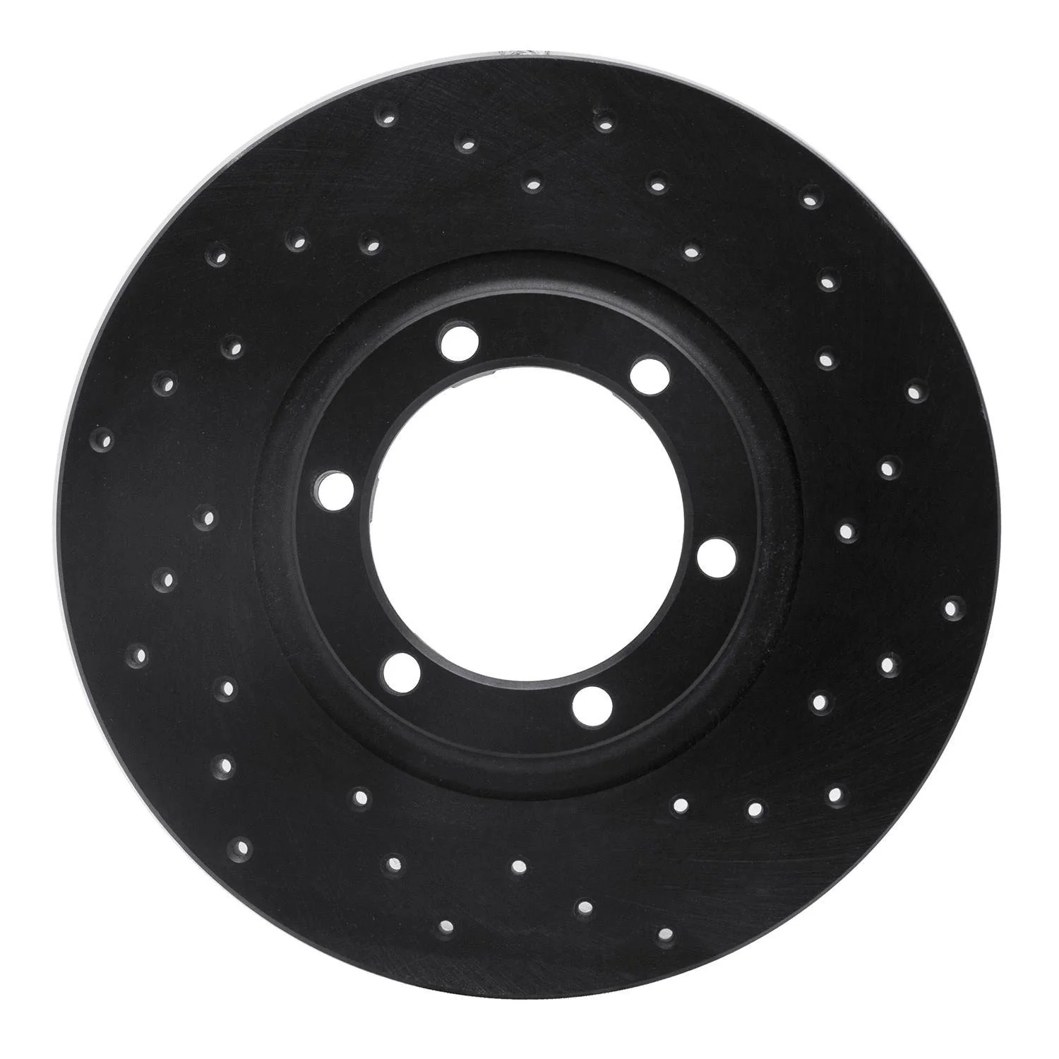 R1 Concepts 79-86 Plymouth Arrow Pickup Front Right Drilled Black Brake Rotor