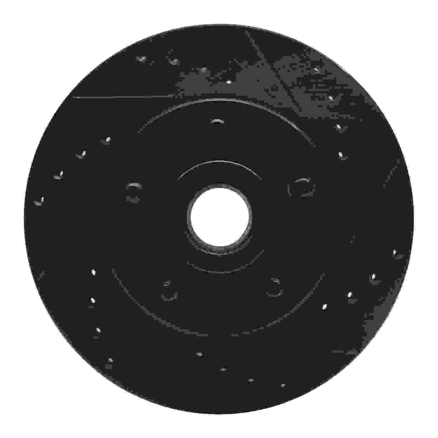 R1 Concepts 79-91 Ford Country Squire Front Right Drilled & Slotted Black Brake Rotor