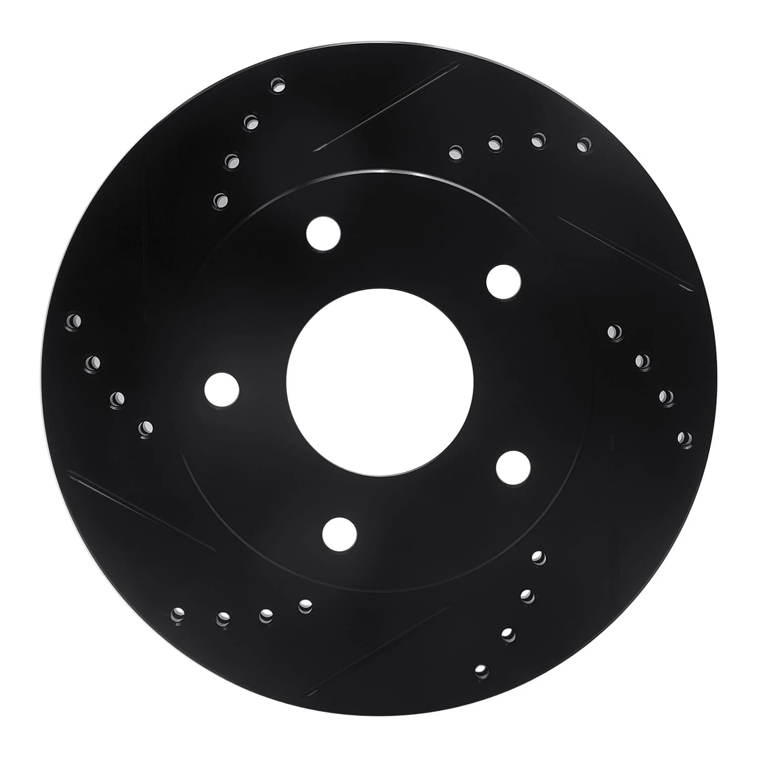 R1 Concepts 79-98 Buick Riviera Front/Rear Left Drilled & Slotted Black Brake Rotor