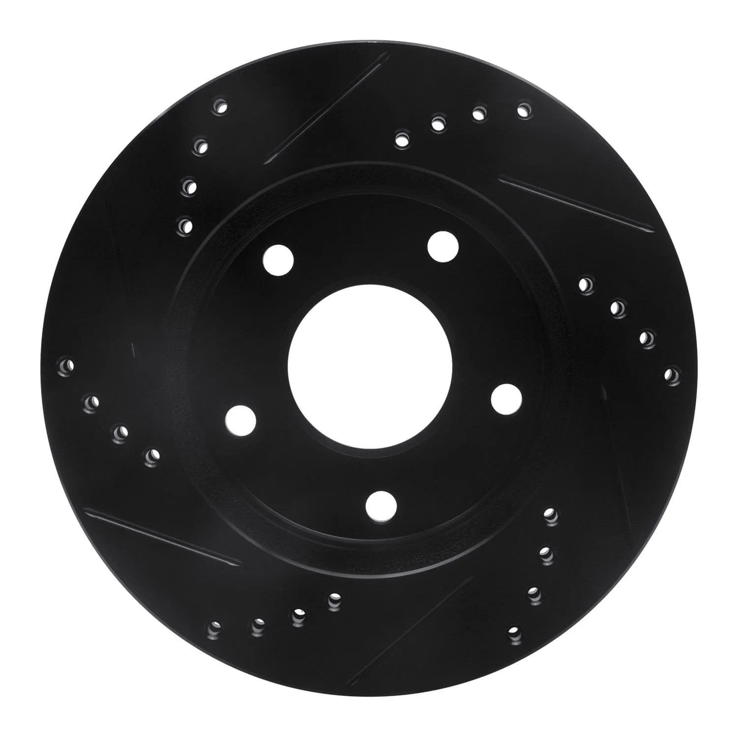 R1 Concepts 79-98 Buick Riviera Rear/Front Right Drilled & Slotted Black Brake Rotor - Image 2