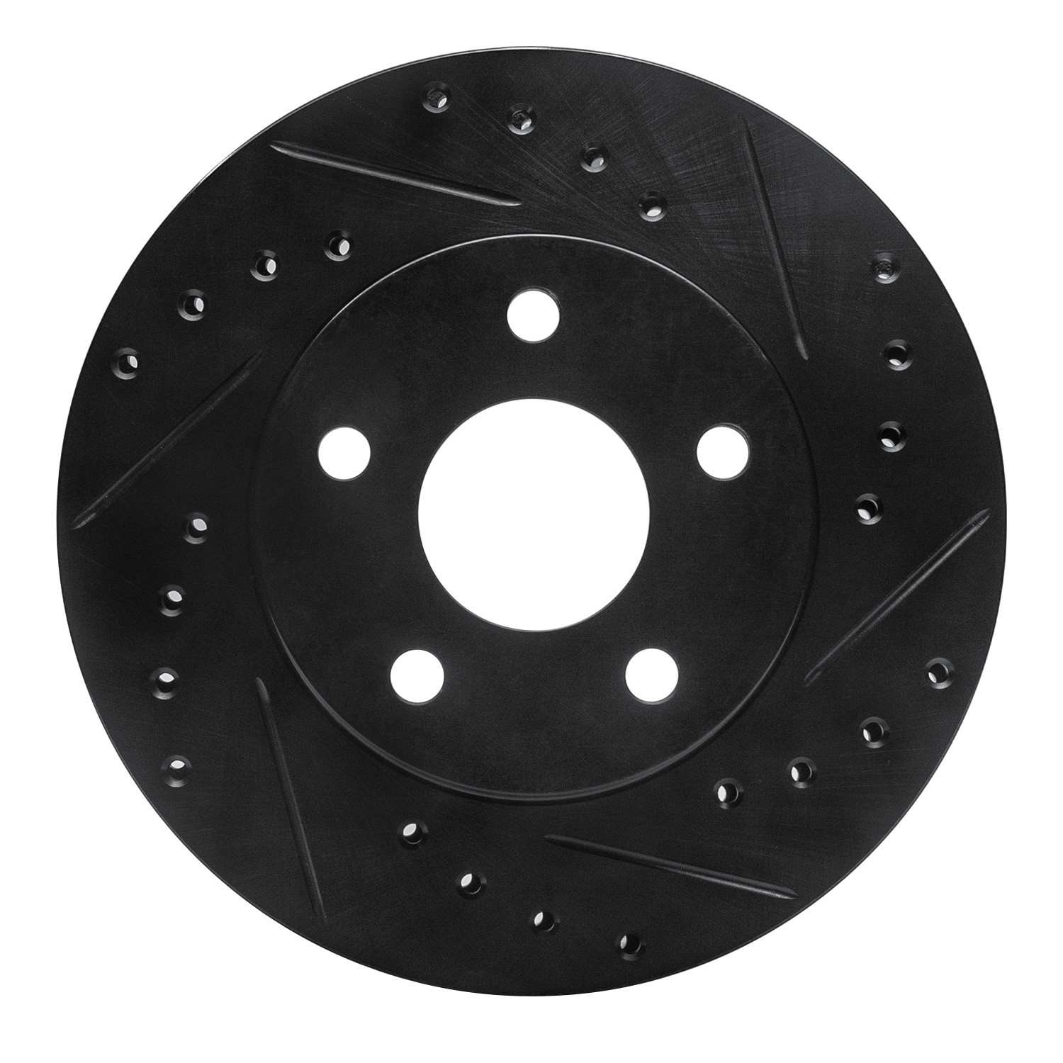 R1 Concepts 80-89 Buick CENTURY Front Right Drilled & Slotted Black Brake Rotor