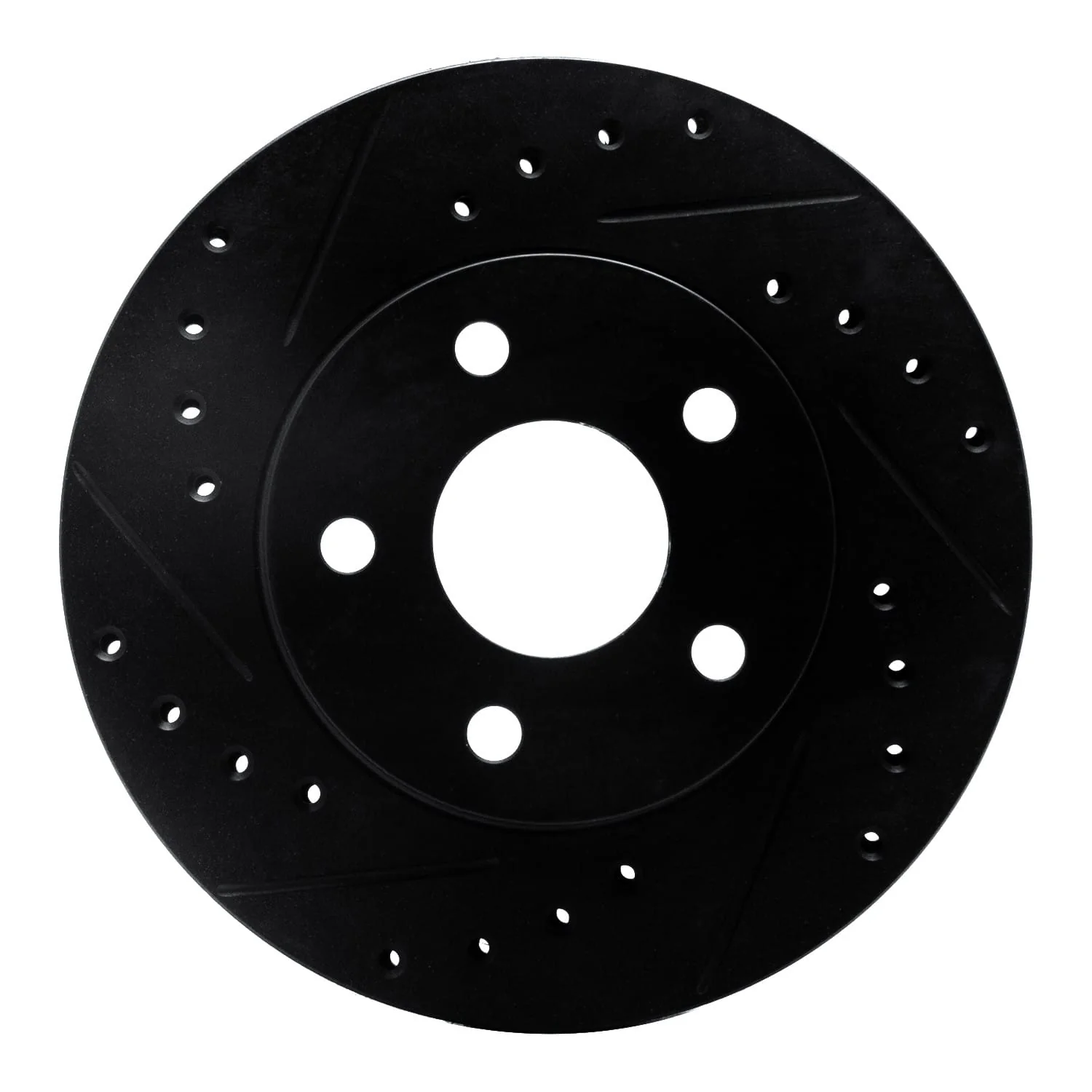 R1 Concepts 80-89 Buick SKYLARK Front Left Drilled & Slotted Black Brake Rotor