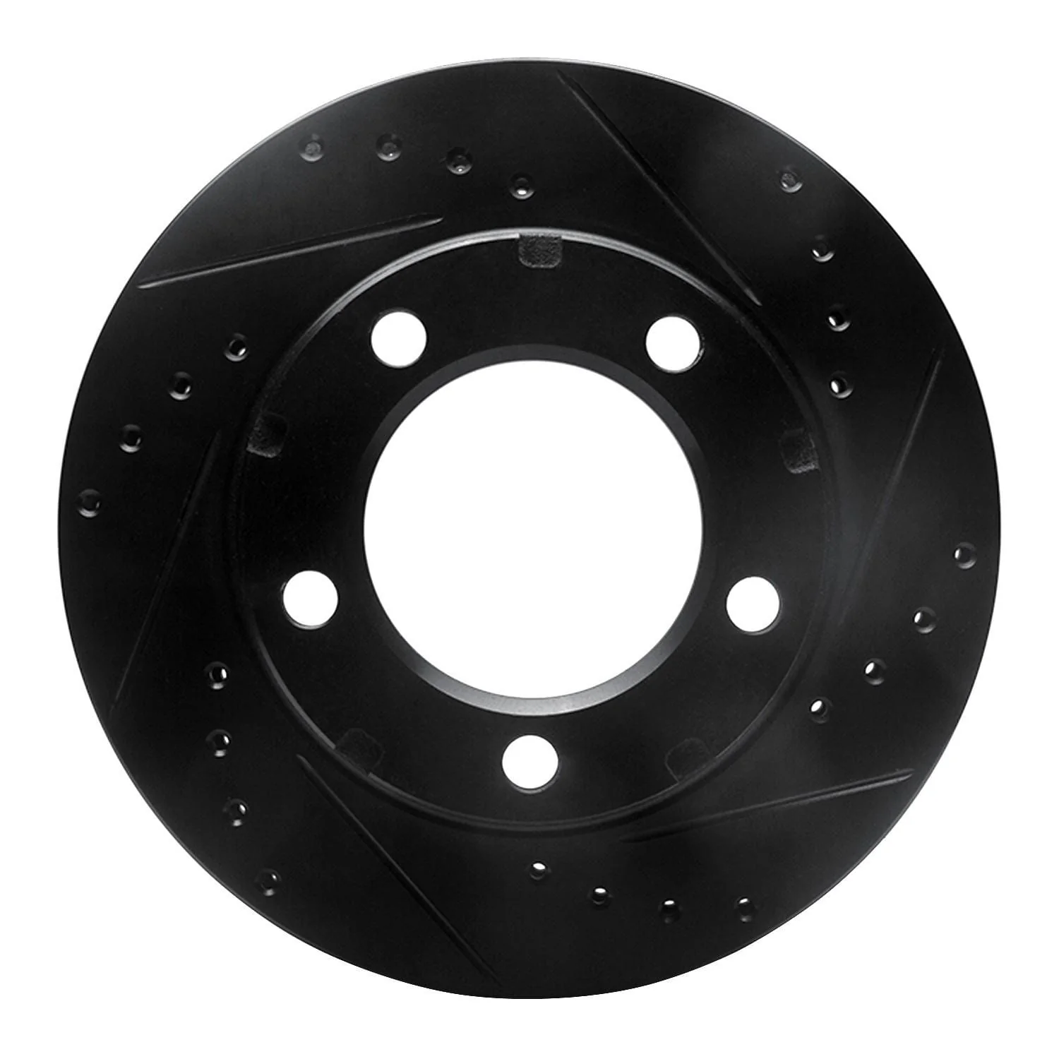 R1 Concepts 80-93 Dodge W100 Front Right Drilled & Slotted Black Brake Rotor
