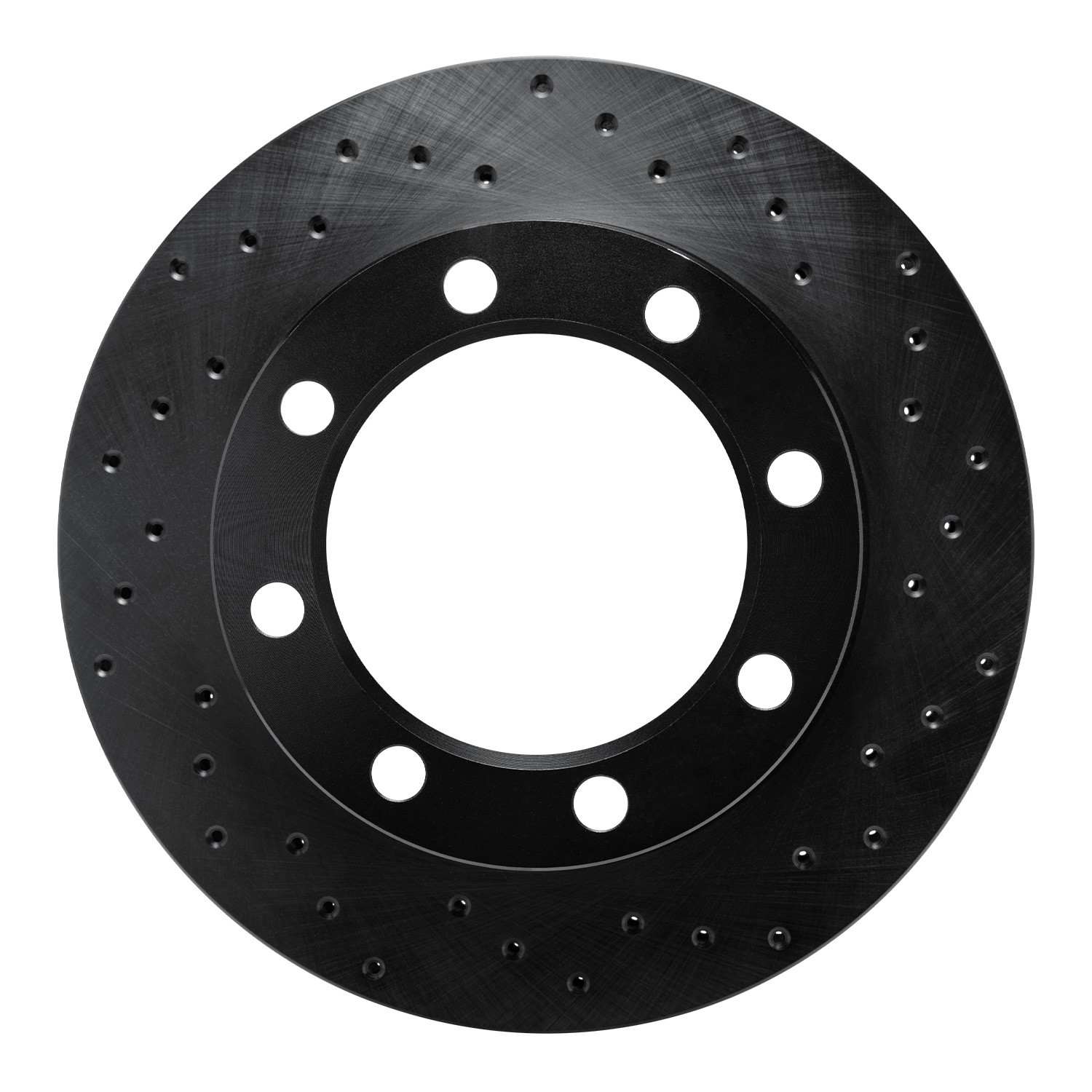 R1 Concepts 80-94 Ford F-250 4WD (Excl Super Duty) Front Right Drilled Black Brake Rotor